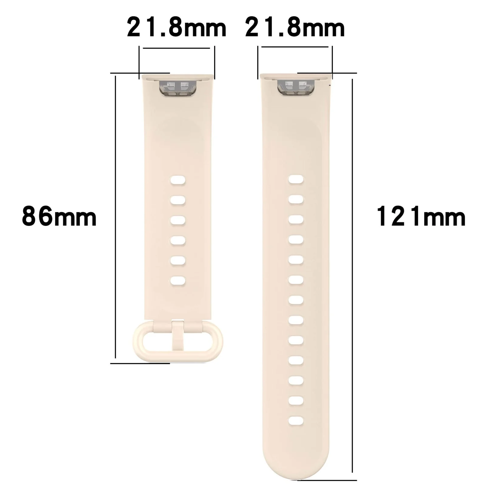 DL3 MOBILAK Strap Compatible with Xiaomi Redmi Watch 2 Lite/Poco Watch/Redmi Watch 2 / Horloge 2 Soft Replacement Sport Silicone Strap - Beige