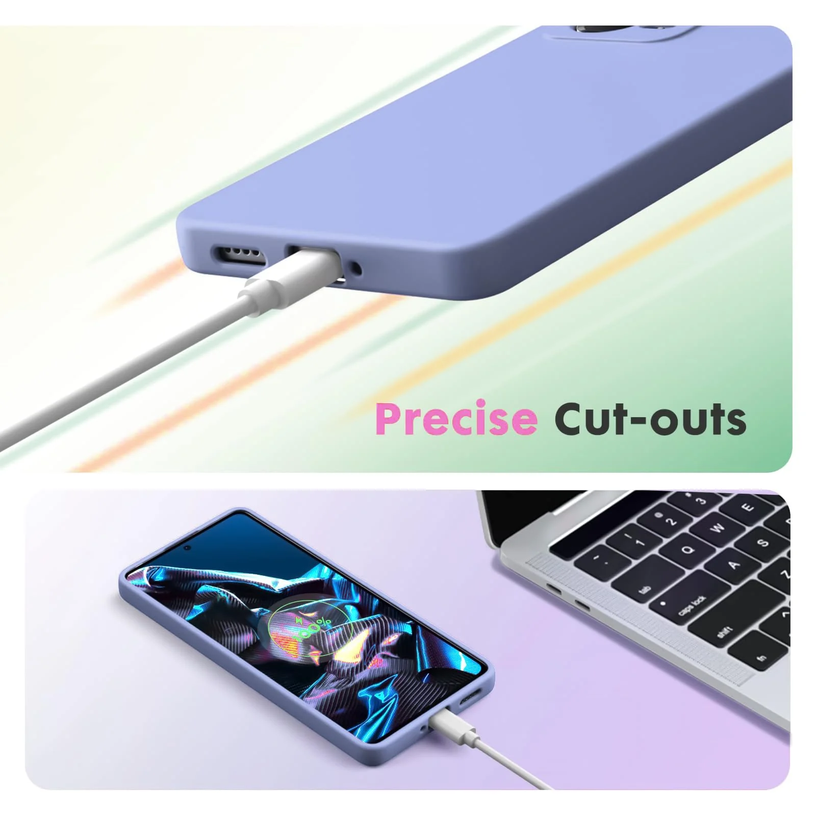DL3 Mobilak Silicone Protective Case for POCO X5 Pro 5G, Shock-absorbing protection, Scratch-resistant surface, Soft microfiber lining - Baby Blue
