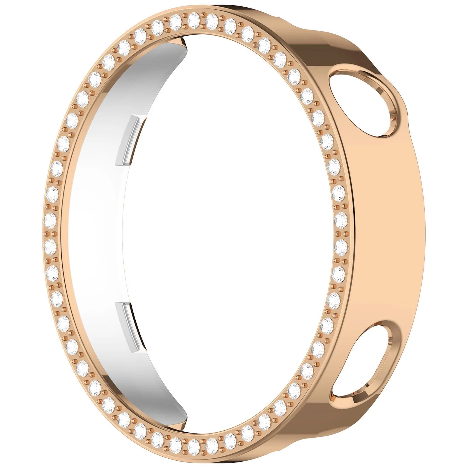 DL3 Mobilak Bling Case for Huawei Watch GT6 41MM, Slim Hard PC Frame Cover with Crystal Diamond Bumper Design (Without Screen Protector), Protective Case for Women and Girls for GT 6 41 mm - Rose Gold