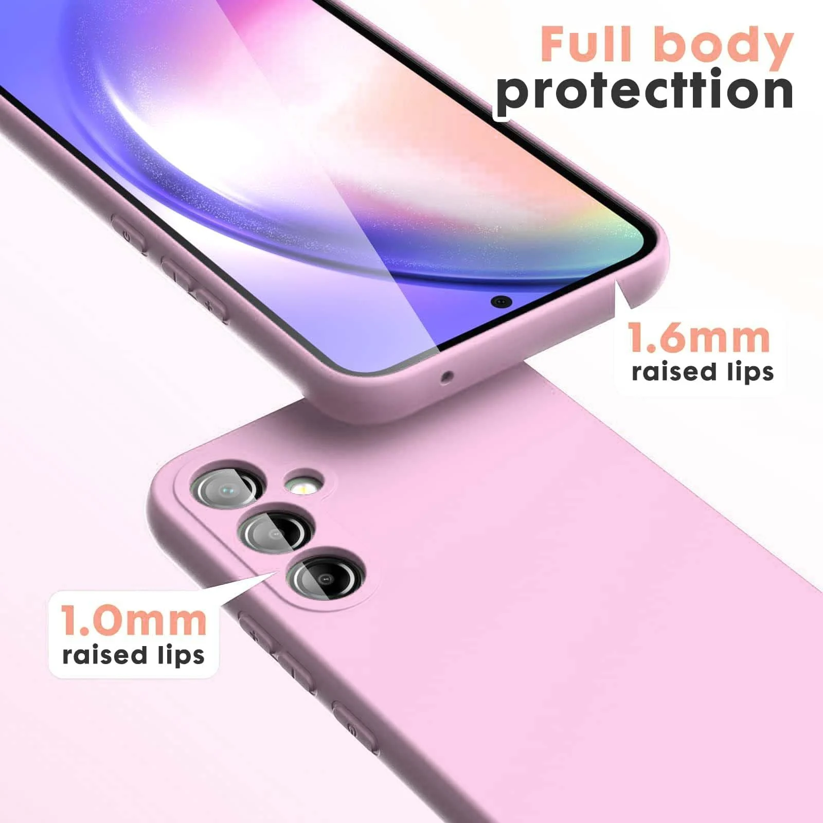 DL3 Mobilak Liquid Silicone Case for Samsung Galaxy S23 FE, Shock-absorbing protection, Scratch-resistant surface, Soft microfiber lining - Pink Sand