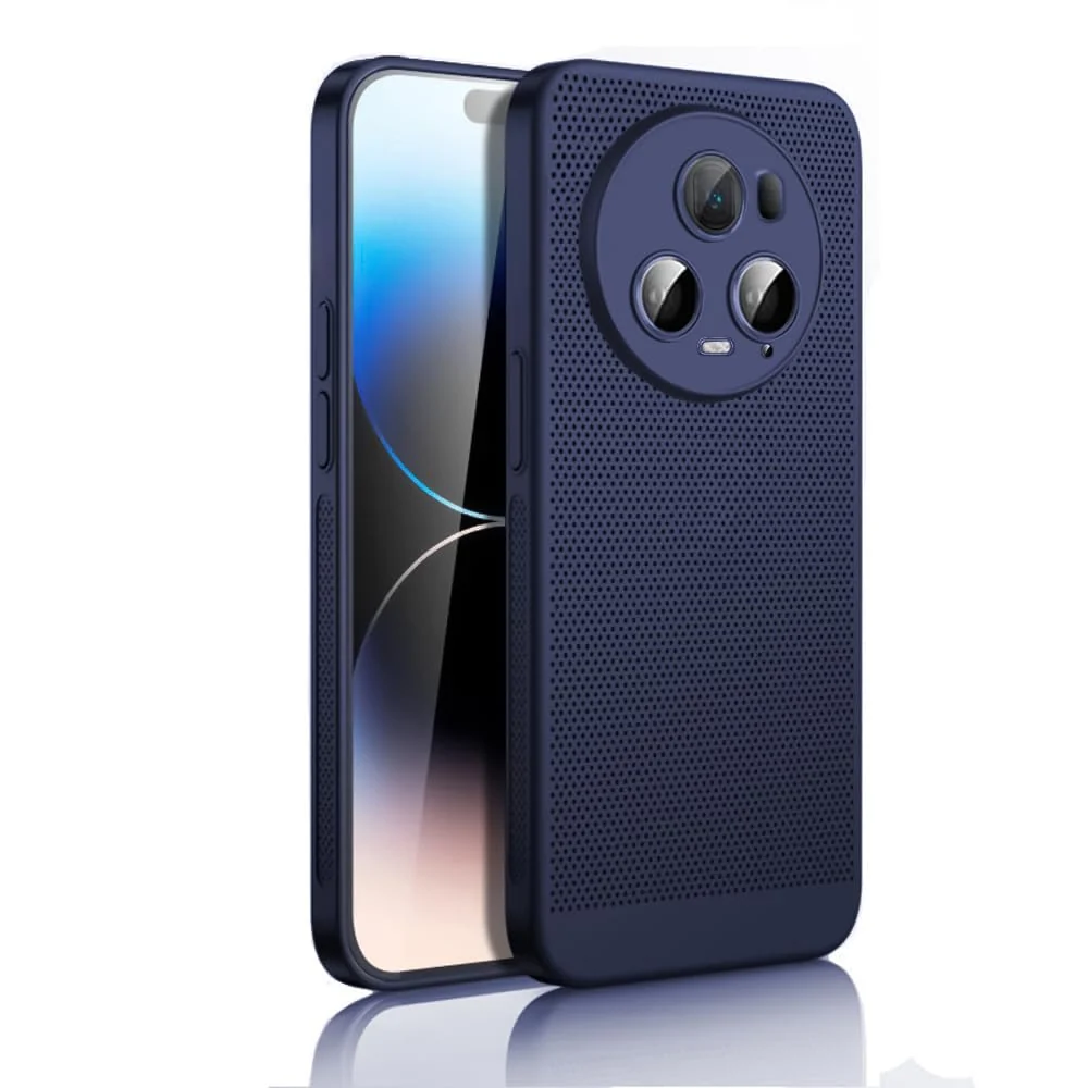Dl3 Mobilak Case For HONOR Magic 5 Pro Heat Dissipation Case with Built-in Camera Lens Protector Slim Fit Breathable Cooling Anti-Fingerprint Hard PC Back Shockproof Cover (Gray)