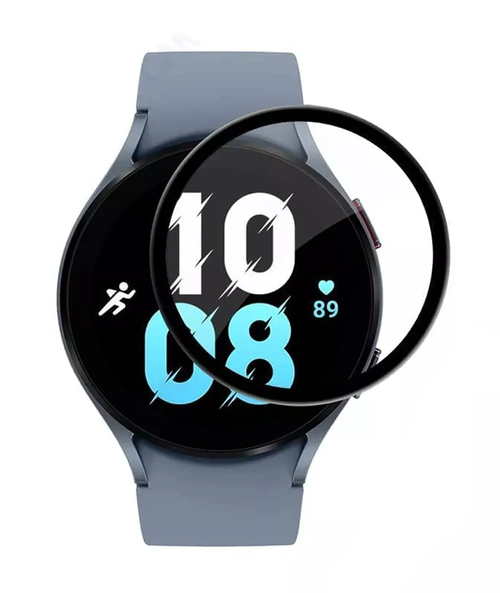 DL3 Mobilak Screen Protector For Samsung Galaxy Watch 3 (45mm), 3D Curved Soft Edge Protective Film [Anti-Scratch] [Bubble Free] [Ultra Shatterproof] [High Sensitive] (Not Glass) - Black
