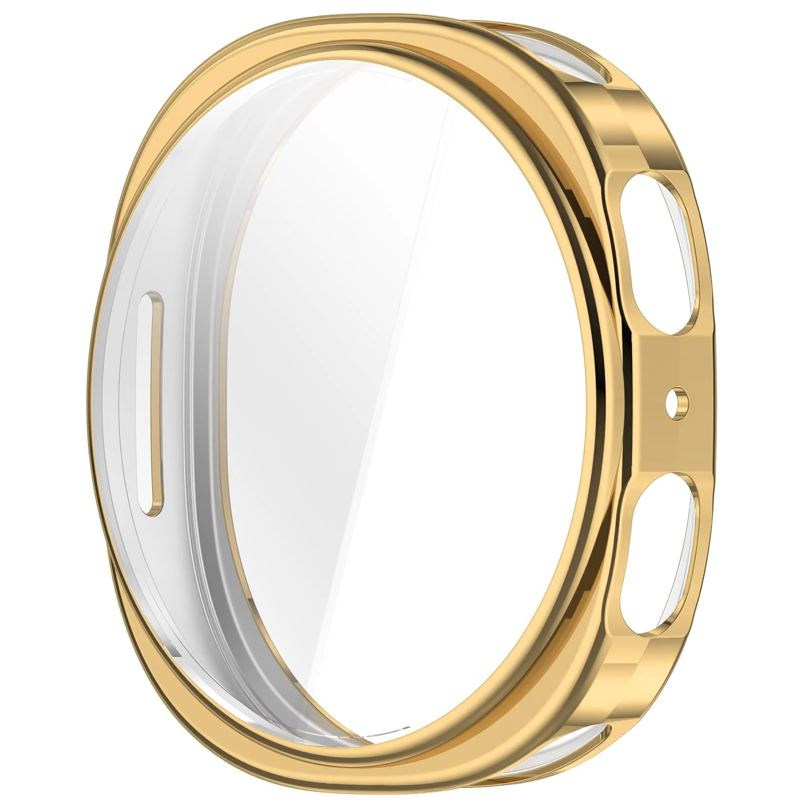 DL3 Mobilak Case Compatible with Samsung Galaxy Watch 8 44mm Case All-Around with Built-in Screen Protector Watch Soft TPU Shockproof Cover Slim Guard Thin Bumper Shell Protector - Gold