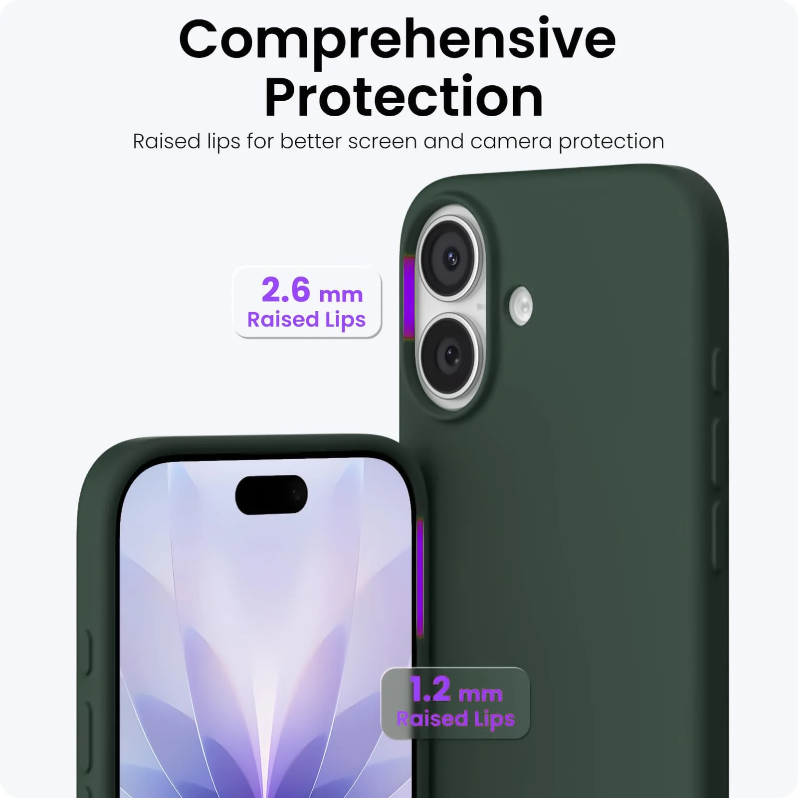 DL3 Mobilak Liquid Silicone Case for iPhone 17 6.3-Inch, Supports wireless charging, Shock-absorbing protection, Scratch-resistant surface - Green 2