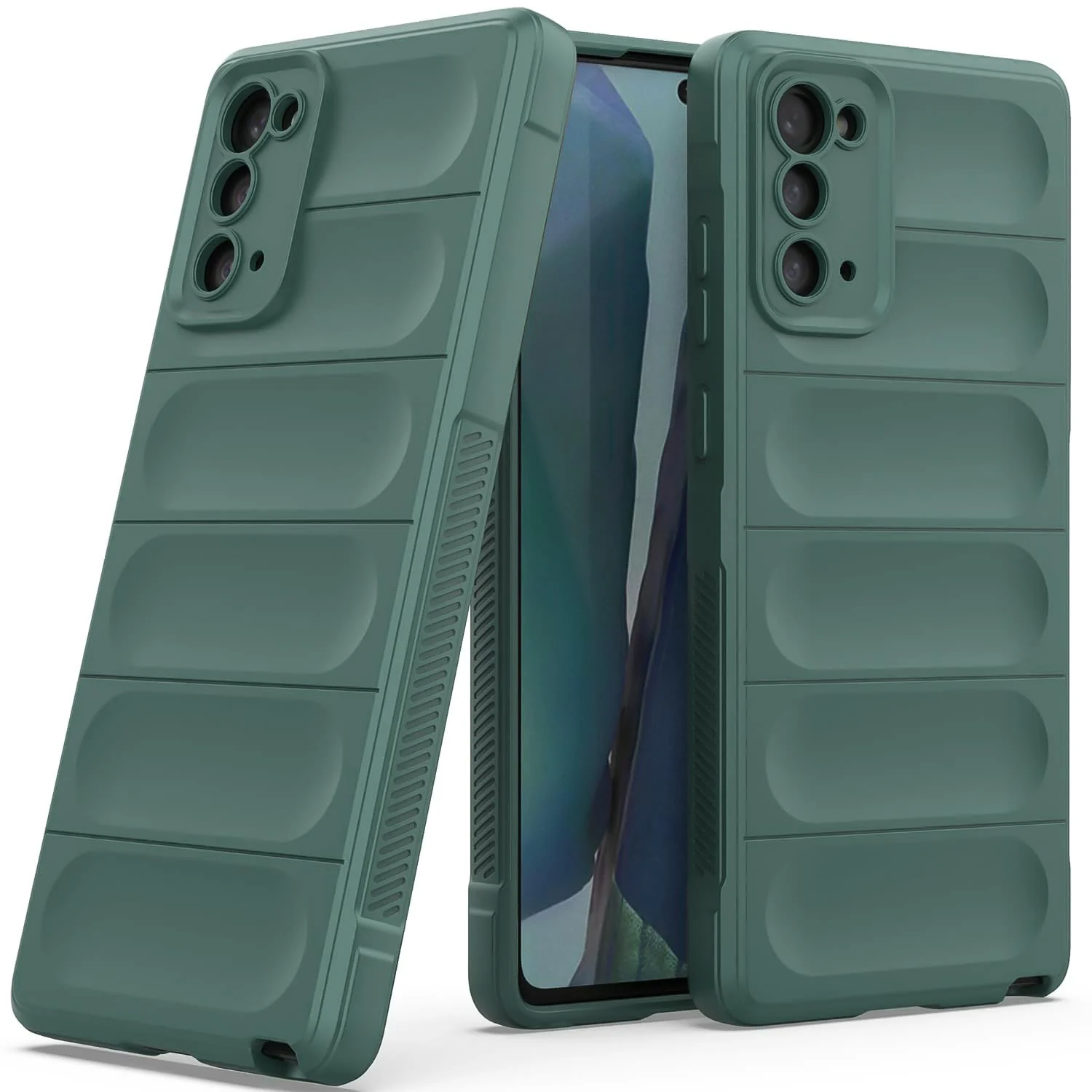 DL3 Mobilak Soft Silicone Protective Case for Samsung Galaxy Note 20 5G with Camera Protection and Shockproof Design - Green