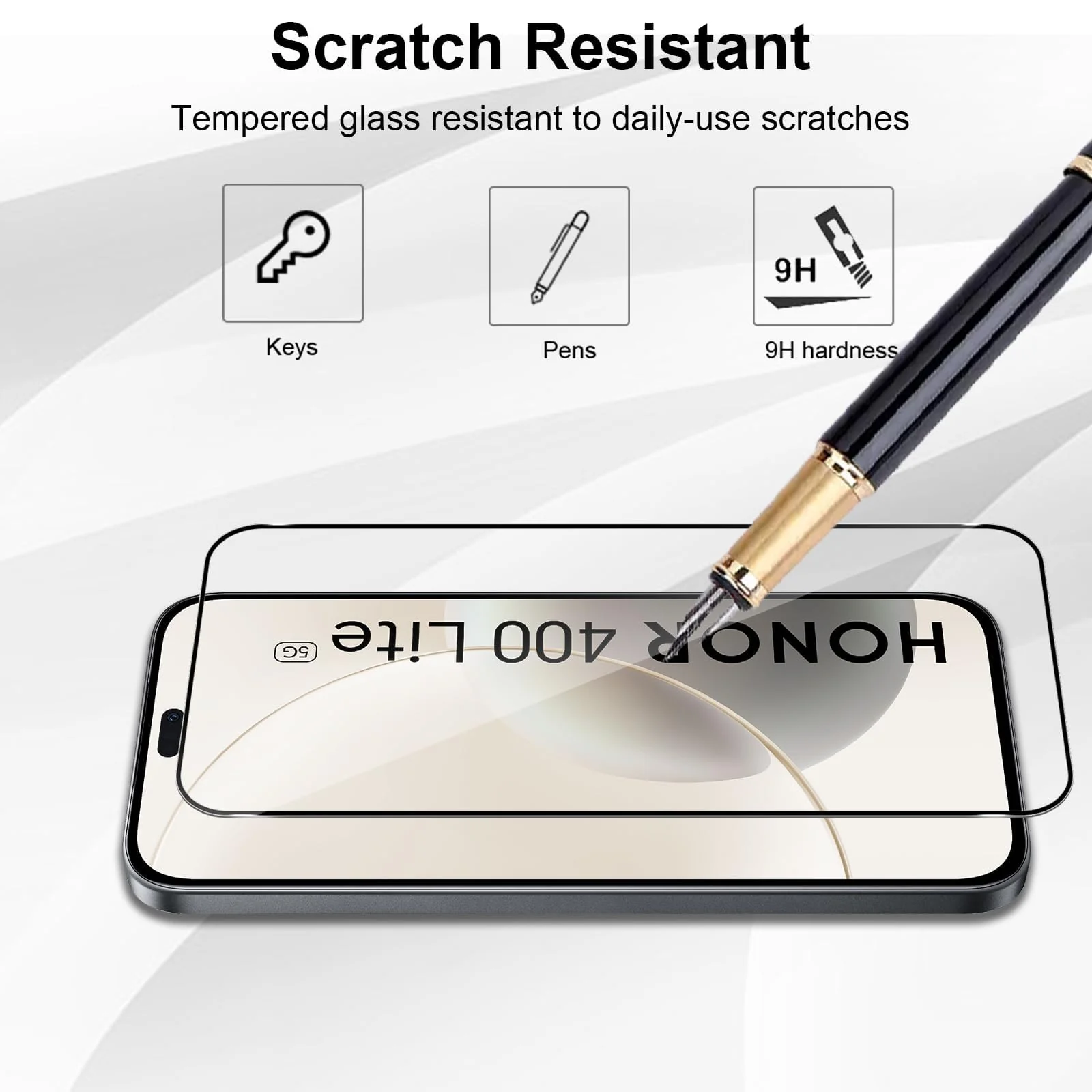 DL3 Mobilak for Honor 400 Lite/Honor X8C / Honor X8B Tempered Glass Screen Protector, 9H Hardness Anti-Scratch Tempered Glass flim, Case Friendly, Anti-Scratch - Clear