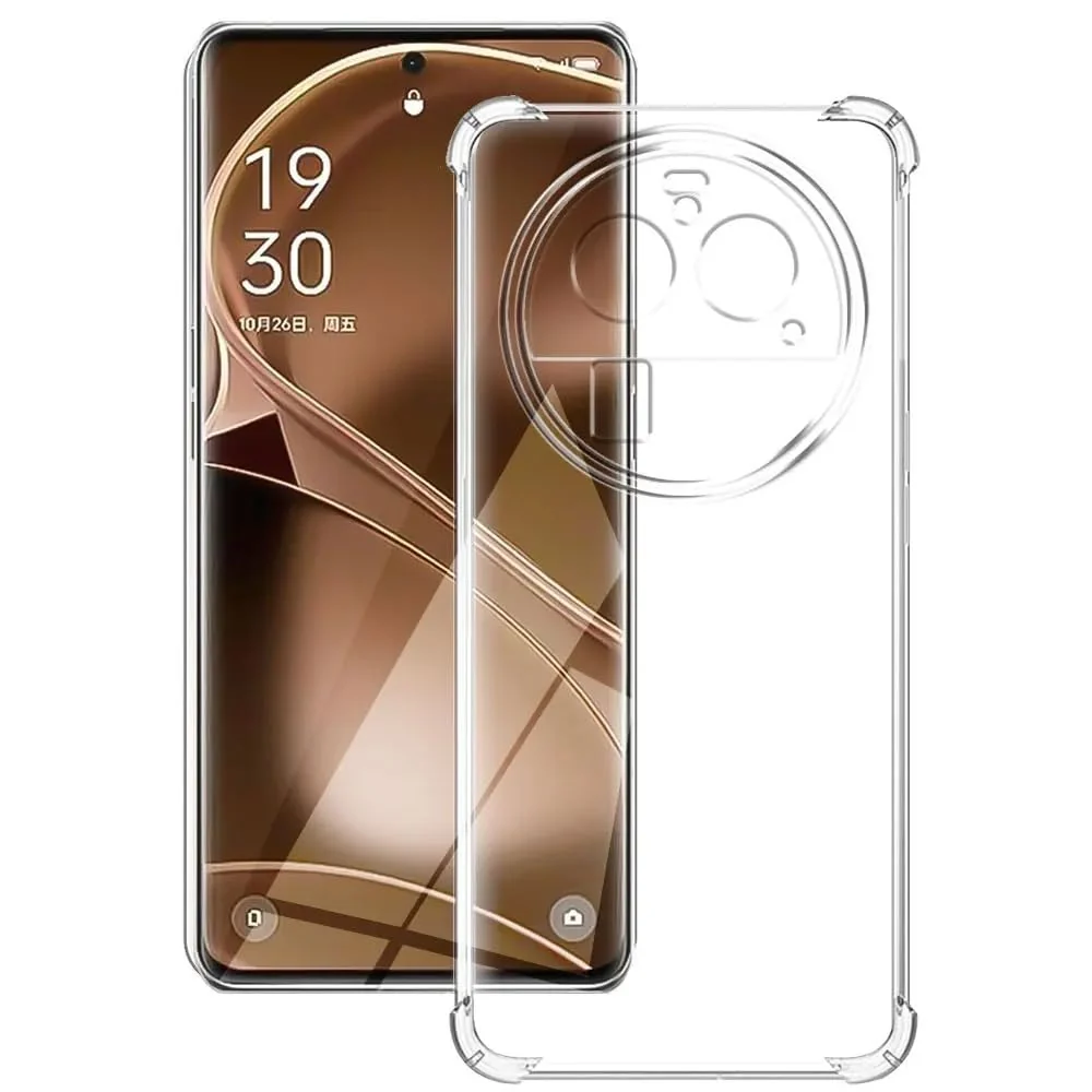 DL3 Mobilak Clear TPU Case for OPPO Find X6 5G, Camera protection, Shock-absorbing protection, Non-slip grip - Clear
