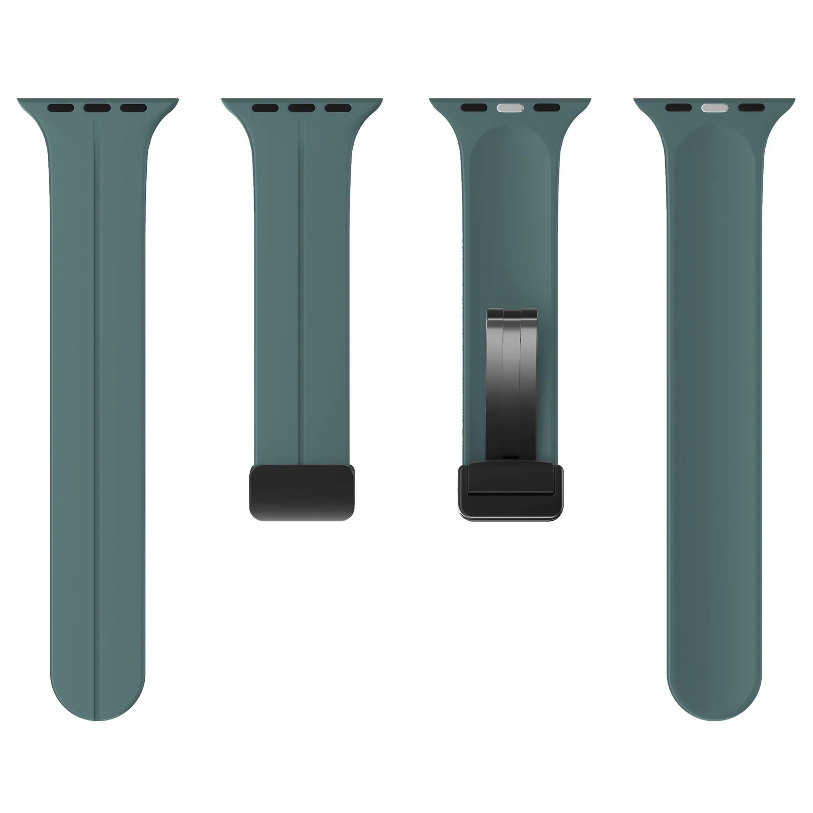 DL3 Mobilak Magnetic Strap for Apple Watch Band 49mm 45mm 44mm 41mm 40mm 38mm 42mm, Sport Silicone Replacement Wristband Strap for iwatch Series 9 8/7/6/5/4/3/2/SE (A. Pine, 42mm/44mm/45mm/49mm) - A.Pine Green