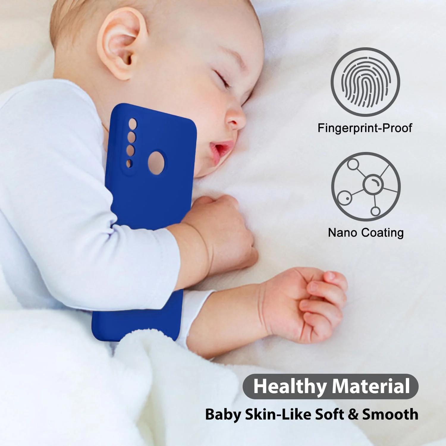 DL3 Mobilak Silicone Protective Case for Huawei P30 Lite / Nova 4E, Shock-absorbing protection, Scratch-resistant surface, Soft microfiber lining - Pepsi