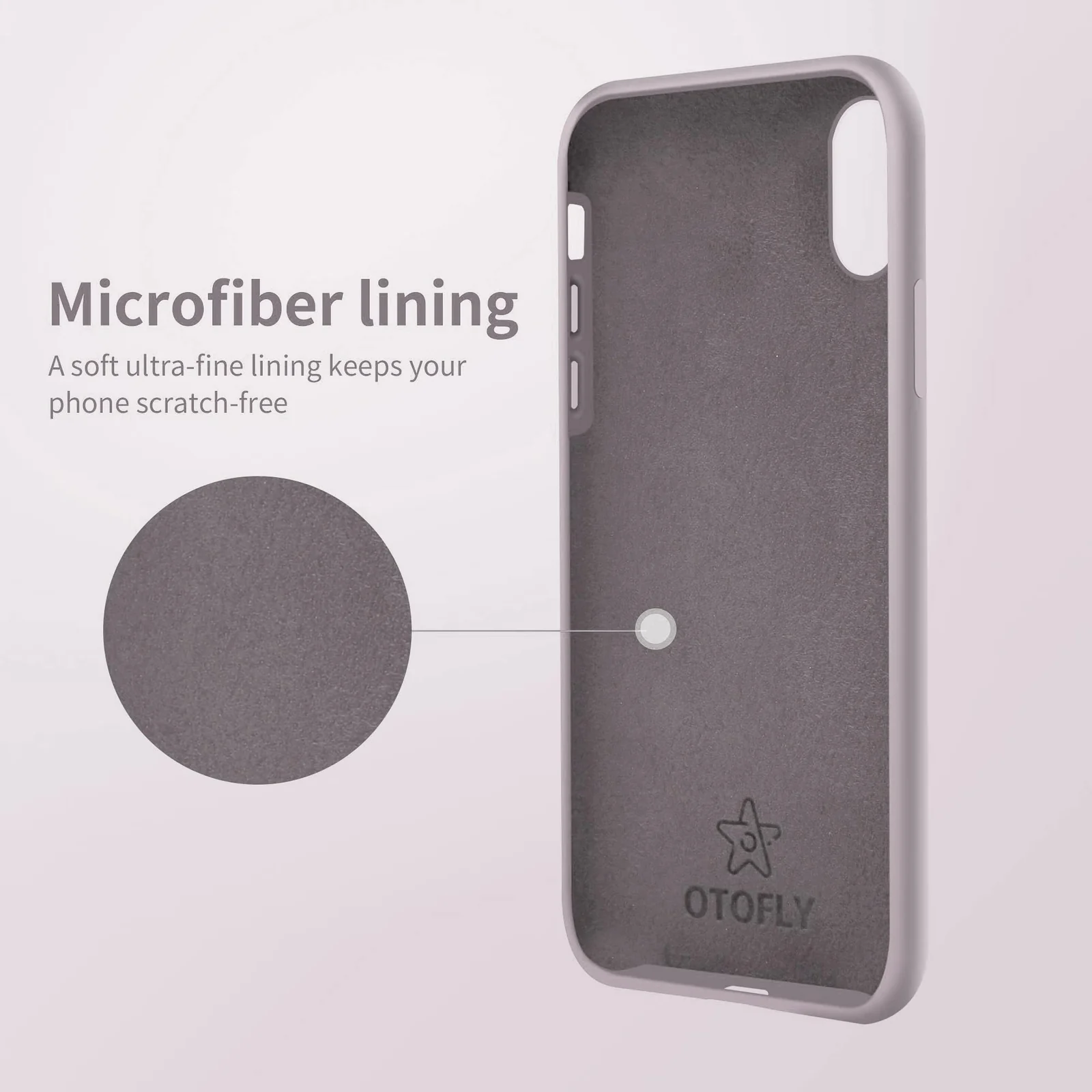 DL3 Mobilak Liquid Silicone Case for iPhone XR, Shock-absorbing protection, Scratch-resistant surface, Soft microfiber lining - Lavender Pink