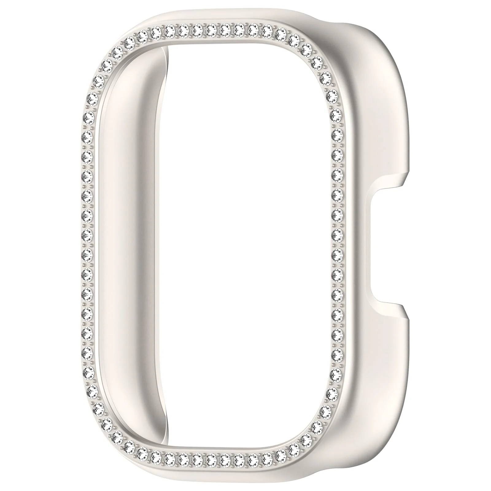 DL3 Mobilak Bling Case for Xiaomi Redmi Watch 5 Active, Slim Hard PC Frame Cover with Crystal Diamond Bumper Design (Without Screen Protector), Protective Case for Women and Girls - Starlight