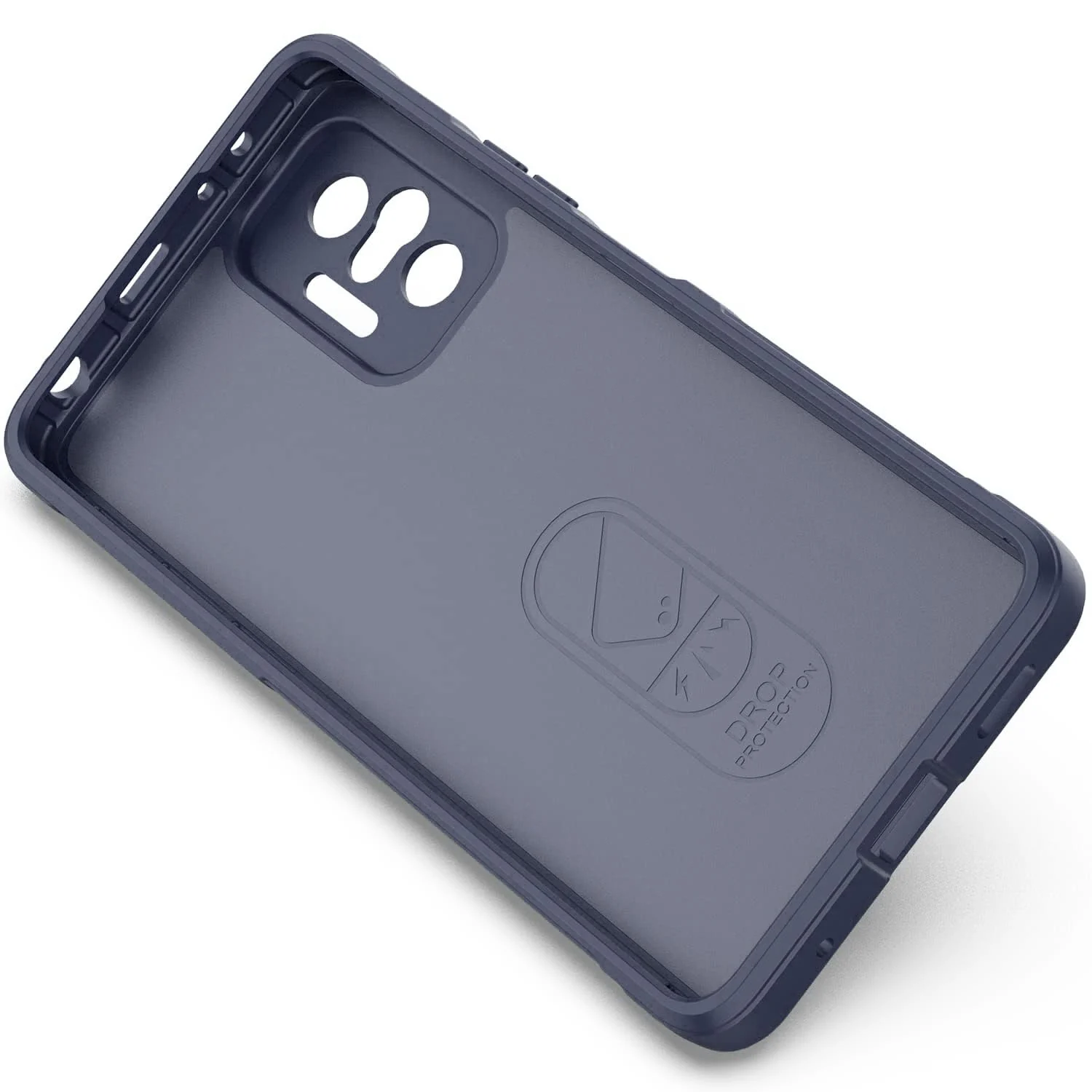DL3 Mobilak Flexible Silicone and TPU Protective Case with Camera Protection for Xiaomi Redmi Note 10 Pro / Note 10 Pro Max - Blue