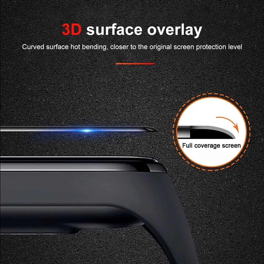 DL3 Mobilak Screen Protector For Samsung Galaxy Watch 3 (45mm), 3D Curved Soft Edge Protective Film [Anti-Scratch] [Bubble Free] [Ultra Shatterproof] [High Sensitive] (Not Glass) - Black