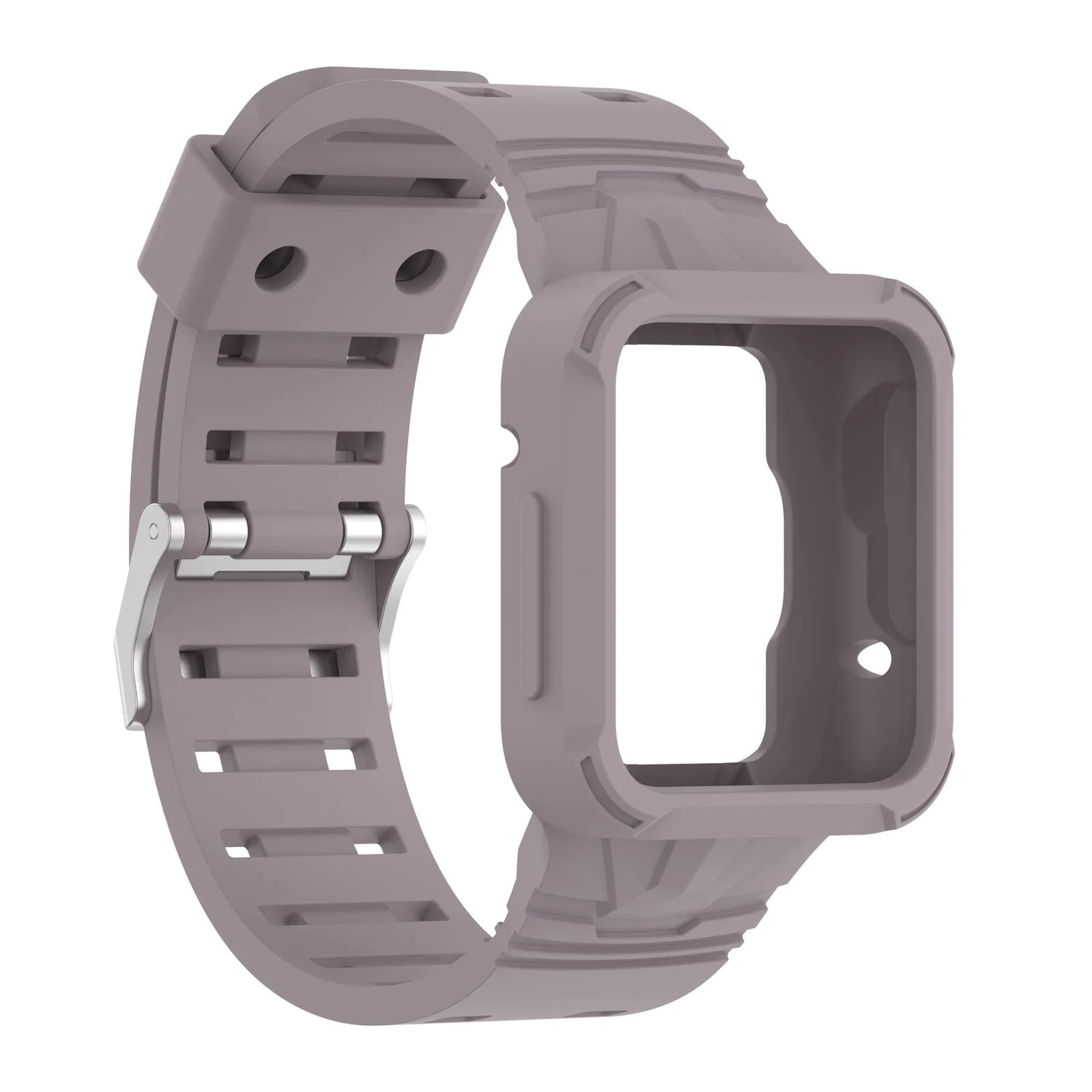DL3 Mobilak Replacement Wrist Band Compatible with Xiaomi Redmi Watch 2 Lite/Mi Watch Lite/Poco Watch/Redmi Watch 2/Horloge 2, Adjustable Soft Silicone Wrist Strap with Cover - Roland Purple