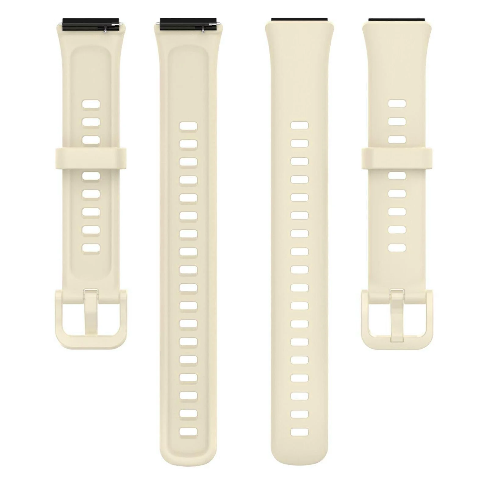 DL3 Mobilak Smart Watch Strap for Huawei Band 7, Sport Silicone Watch Band Wrist Strap, Replacement Bracelet Wristband Wrist Strap for Huawei Band 7 Accessories - Ivory White