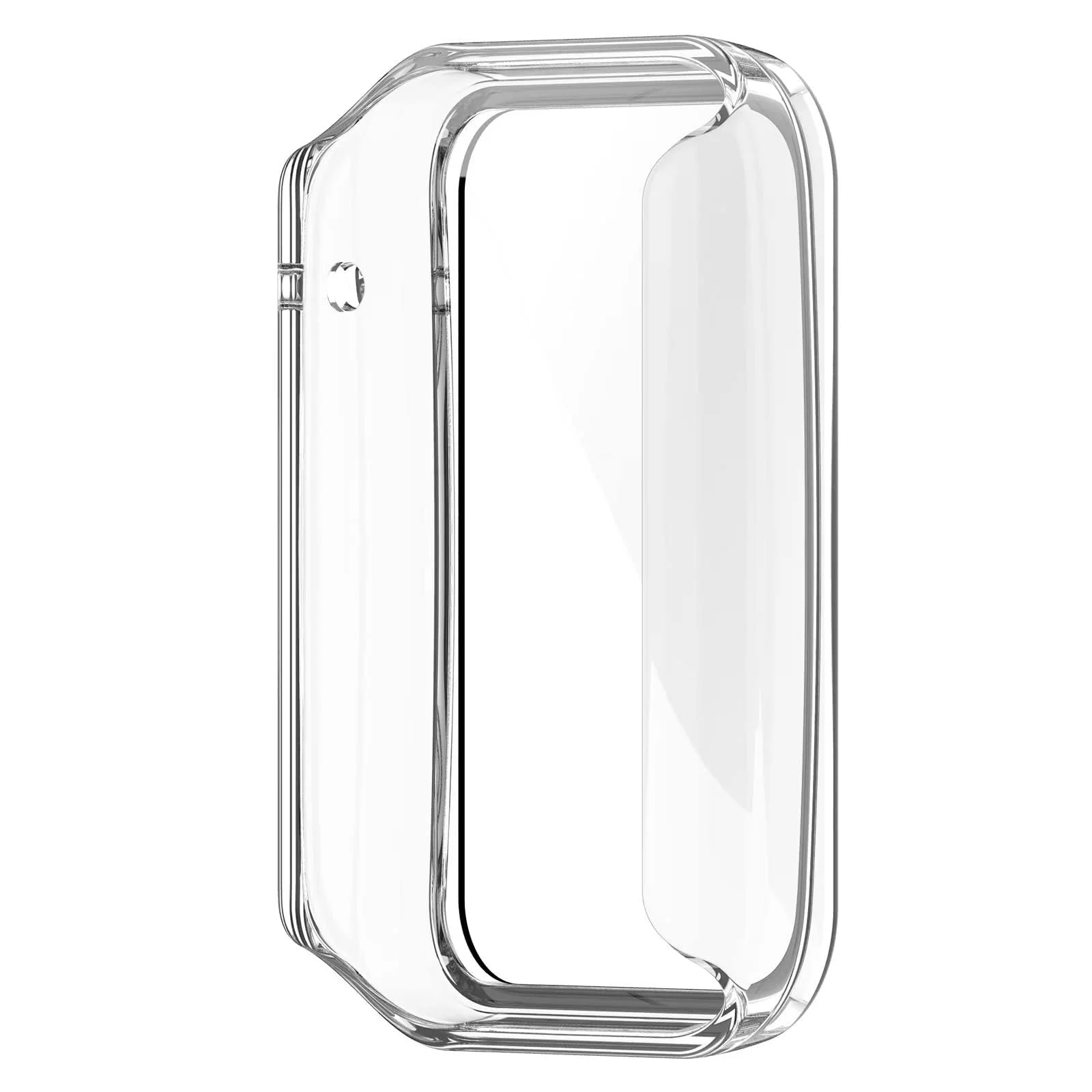 DL3 Mobilak Case for Xiaomi Mi Band 7 Pro, Bumper Full Coverage Hard Overall Protective Cover, Built-in Tempered Glass Screen Protector Film High Sensitivity For Xiaomi Smart Band 7 Pro - Clear
