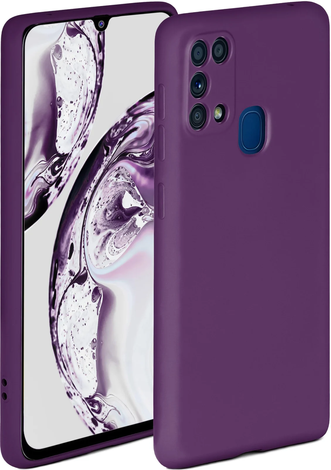DL3 Mobilak Silicone Protective Case for Samsung Galaxy M31, Shock-absorbing protection, Scratch-resistant surface, Soft microfiber lining - Violet