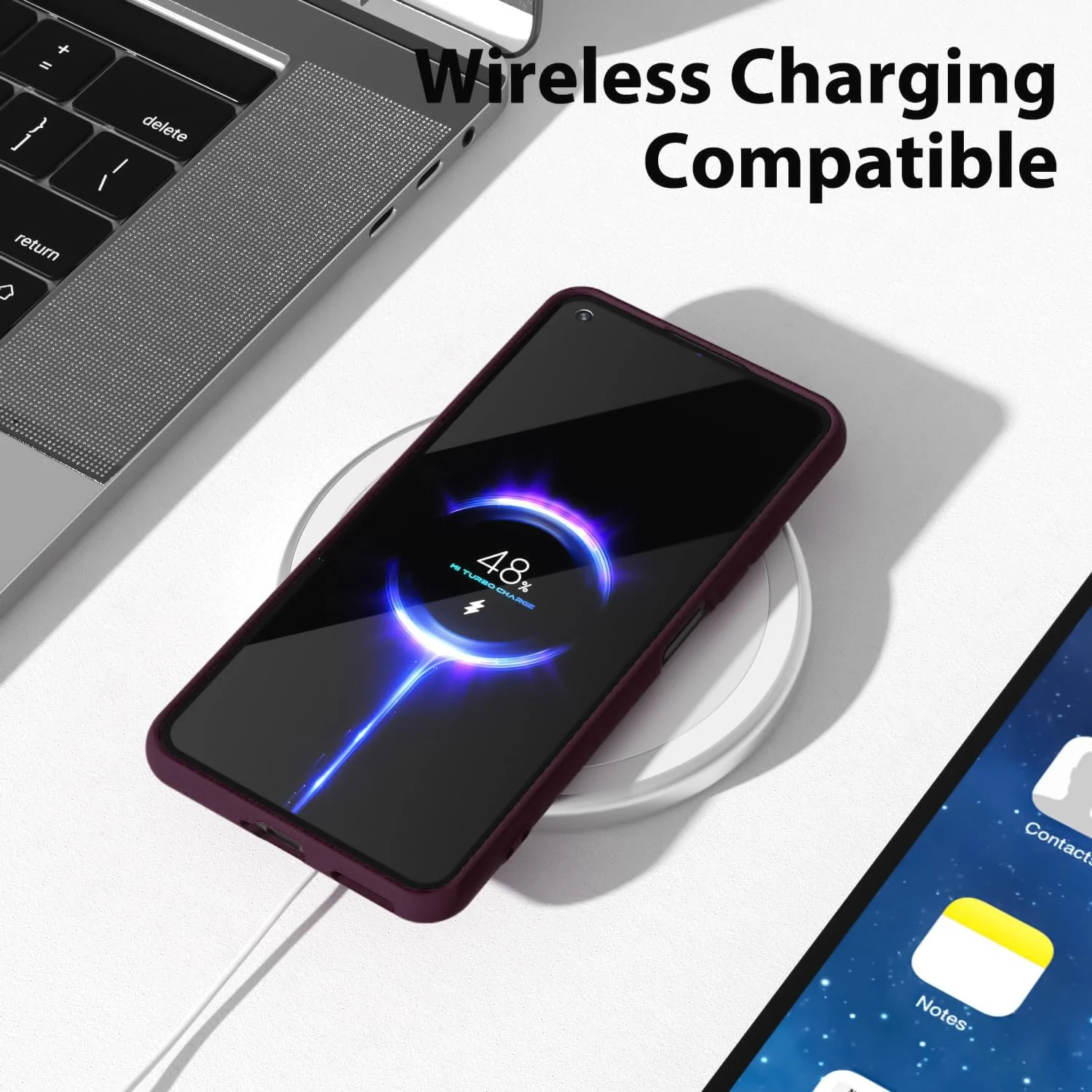 DL3 Mobilak Liquid Silicone Protective Case with Soft Microfiber Lining with Full Camera Protection for Xiaomi Mi 11 Lite 4G / 5G & Mi11 Lite 5G NE - Wine Red
