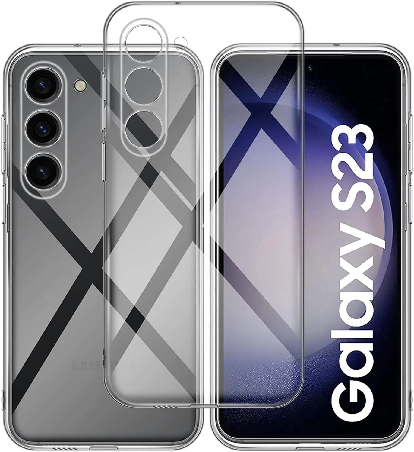 DL3 Mobilak Clear TPU Case for Samsung Galaxy S23, Camera protection, Shock-absorbing protection, Scratch-resistant surface - Clear