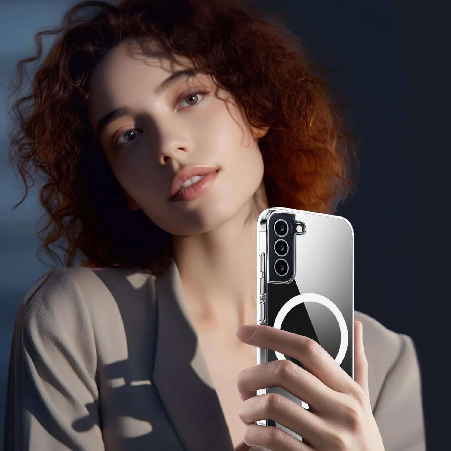 DL3 Mobilak for Samsung Galaxy S21 FE 5G Case [Compatible with MagSafe] [Strong Magnet] [Non-Yellowing] Magnetic Slim Thin Bumper Phone Cover, Lightweight, and Durable - Clear