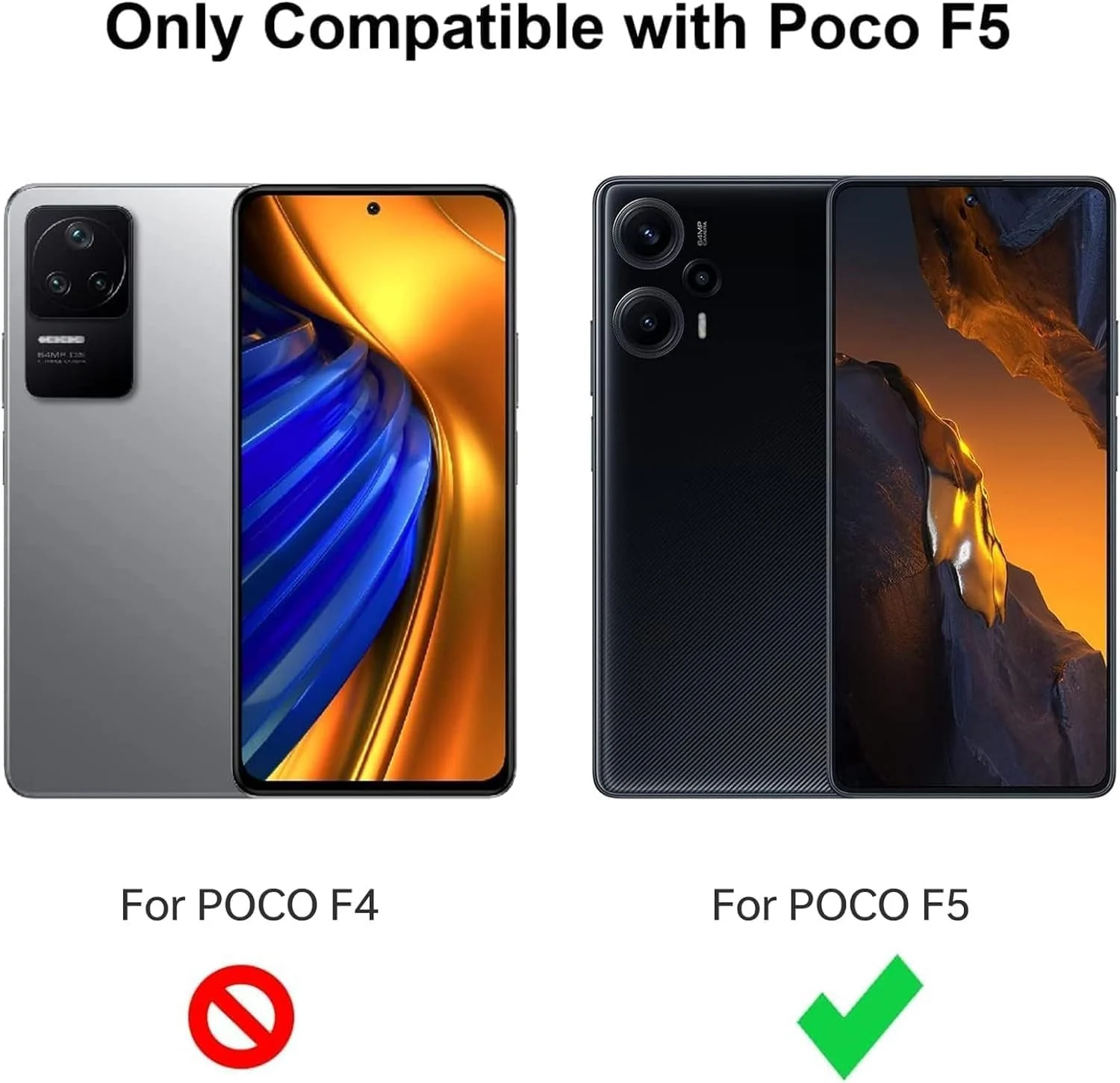 DL3 Mobilak Case Compatible with Poco F5 / Redmi Note 12, Cover Silicone TPU Gorilla Anti-shock Protector Camera Shockproof Corners - Clear