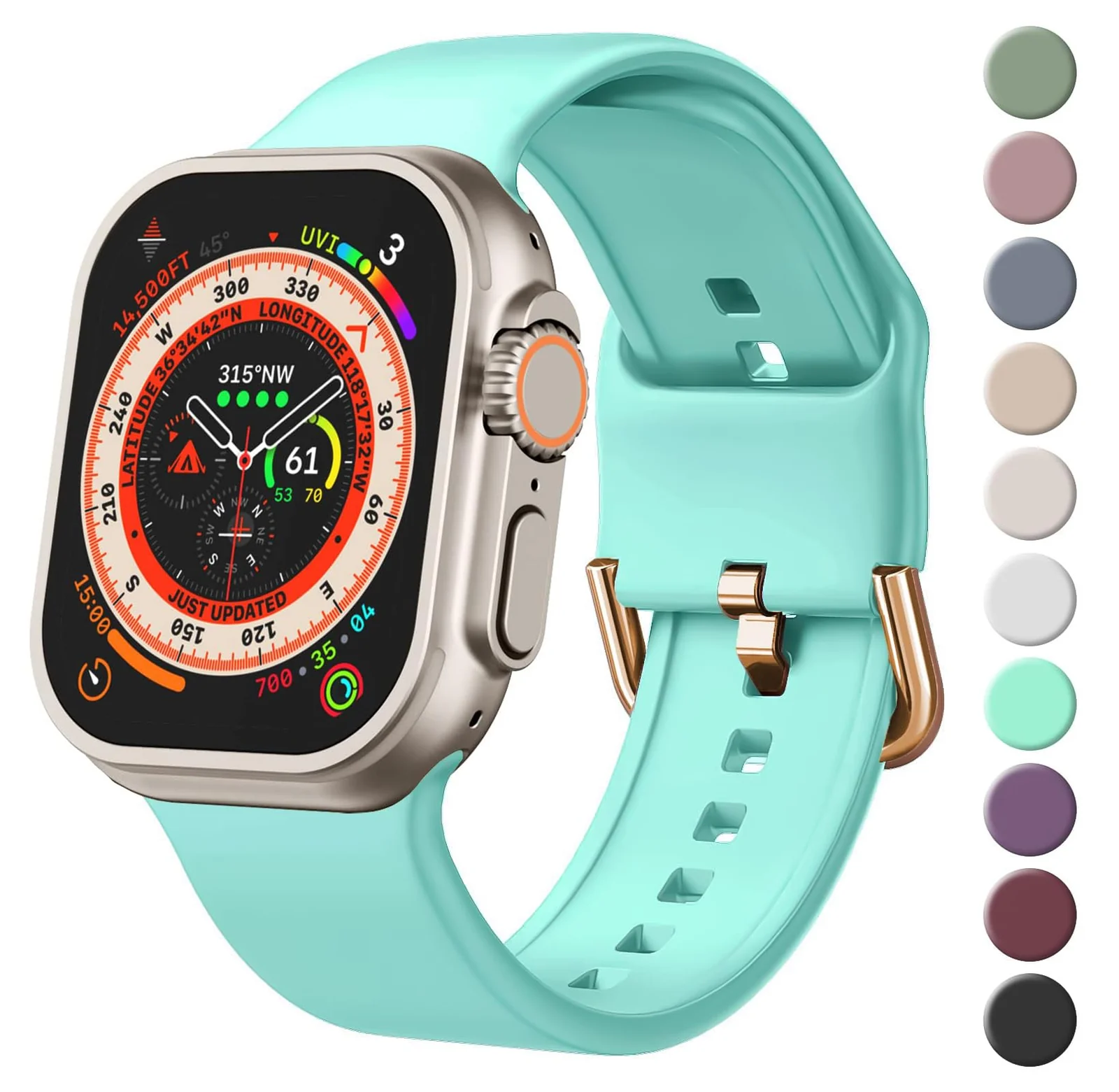 Apple Watch Ultra 49MM 45MM 44MM 42MM — DL3 Mobilak Sport Band For Apple Watch Ultra 49mm 46mm 45mm 44mm 42mm, Soft Silicone Wristband Replacement Strap with Classic Clasp for iWatch Series 11 10 9 8 7 6 5 4 SE SE2 Ultra 3 2 1 for Women Men