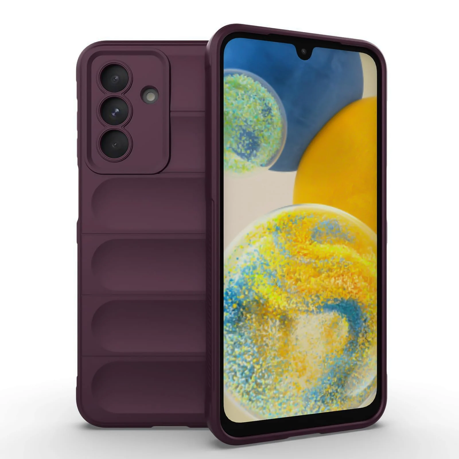 DL3 Mobilak Soft Silicone Protective Case for Samsung Galaxy A26 with Camera Protection and Shockproof Design - Wine Red