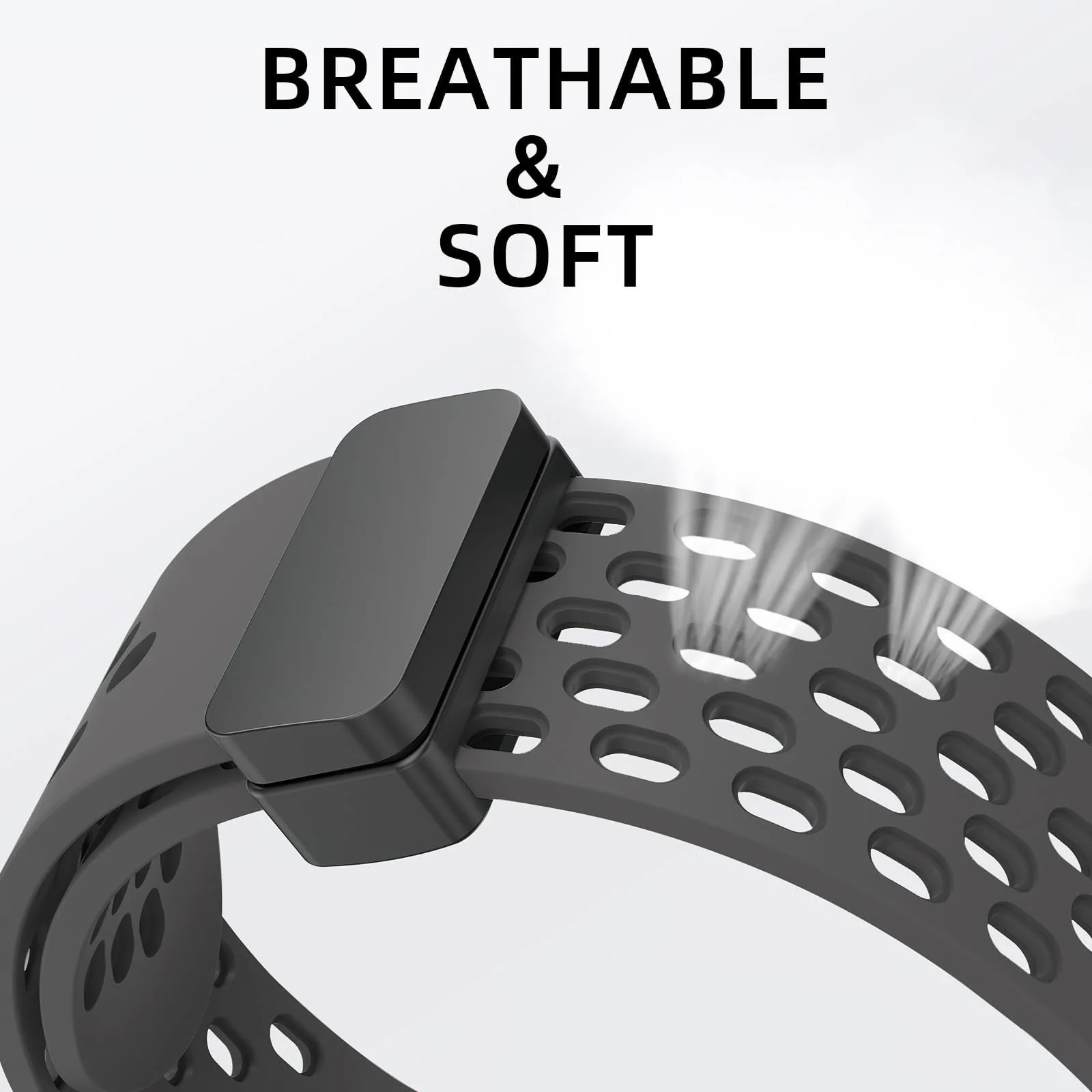 DL3 Mobilak Silicone Band Magnetic Clasp 22MM Strap For Samsung galaxy watch3 45mm /galaxy 46mm/Gear S3/Huawei watch GT3 46MM/GT2E/GT2 Pro/GT GT2 46MM/Magic Watch2 46mm/Amazfit GTR 3/4 - Dark Grey