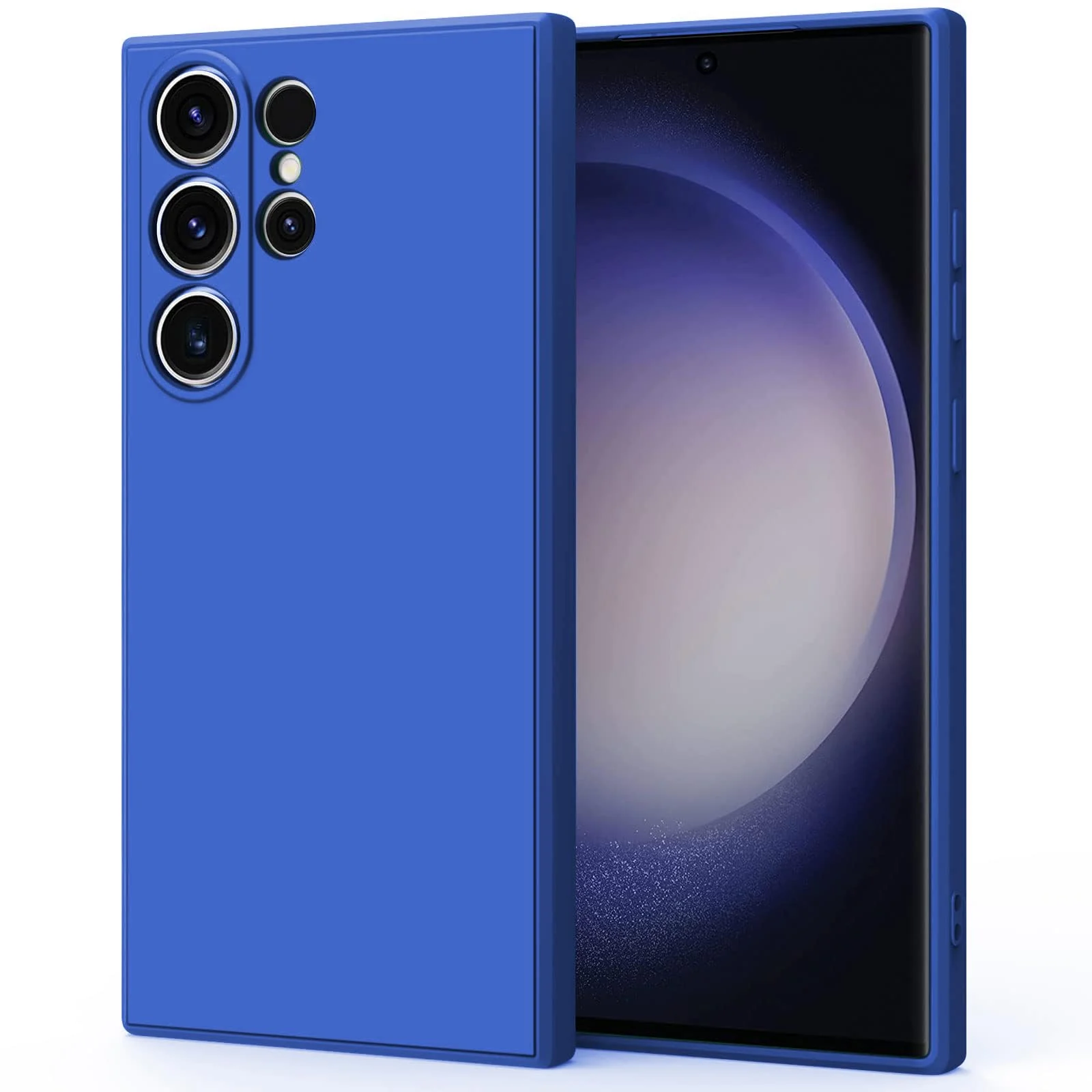 DL3 Mobilak Silicone Protective Case for Samsung Galaxy S23 Ultra, Shock-absorbing protection, Scratch-resistant surface, Soft microfiber lining - Royal Blue