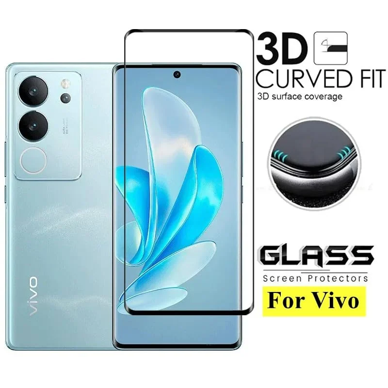 DL3 Mobilak 5D Full Glass Screen Protector For vivo V29 / vivo V29 Pro Frame Protector - Black