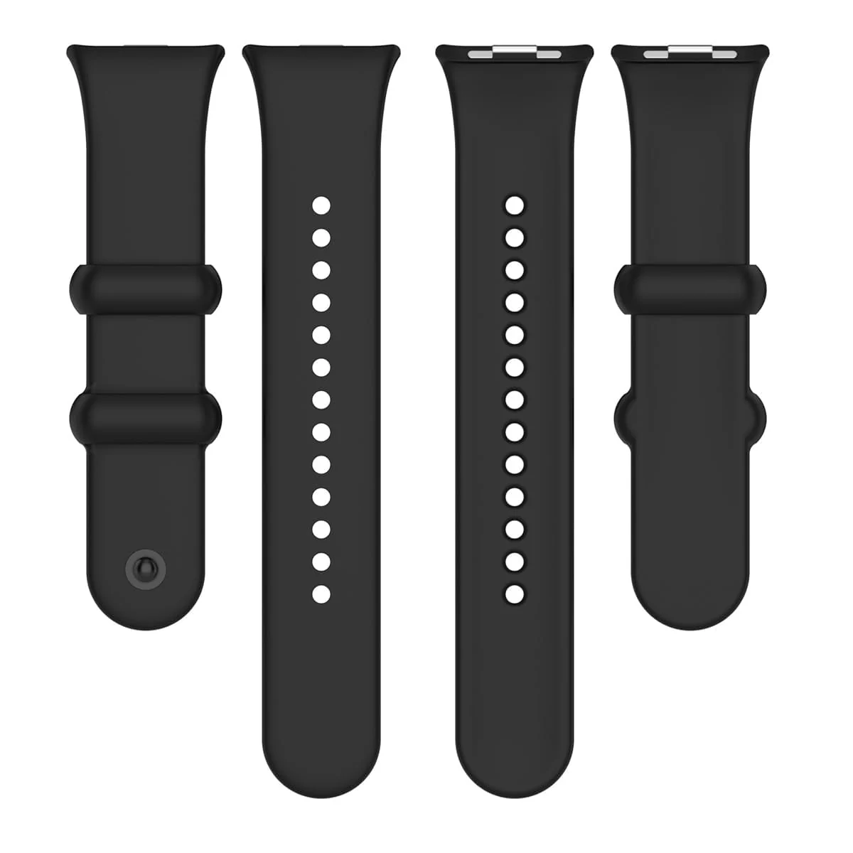 DL3 Mobilak Sport Strap Compatible with Xiaomi Redmi Watch 4/ Xiaomi Band 8 pro, Soft Silicone Sports Wristband for Men Women, Double Ring Adjustable Replacement - Black
