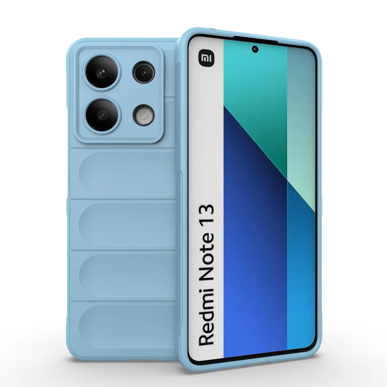 DL3 Mobilak Soft Silicone Protective Case for Xiaomi Redmi Note 13 4G with Camera Protection and Shockproof Design - Baby Blue