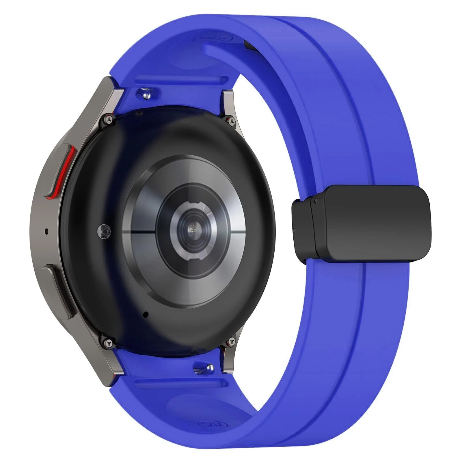 DL3 MOBILAK Magnetic for Samsung Galaxy Watch 6/5/4 Band 40mm 44mm/Galaxy Watch 6 Classic Bands 47mm 43mm/watch 4 Classic 46mm 42mm,Silicone Strap for Samsung Watch 5 Pro 45mm,No Gap Buckle - Blue