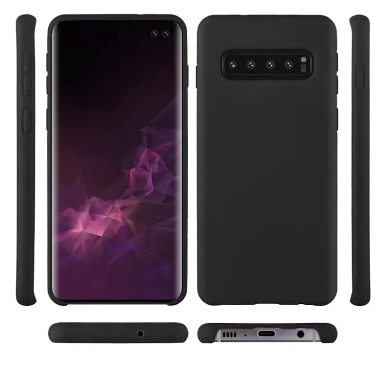 DL3 Mobilak Samsung Galaxy S10 Plus Case, Soft Flexible Silicone Gel Rubber Bumper Cover, Slim Fit Full Body Shockproof Protective Phone Case for Samsung Galaxy S10 Plus - Black