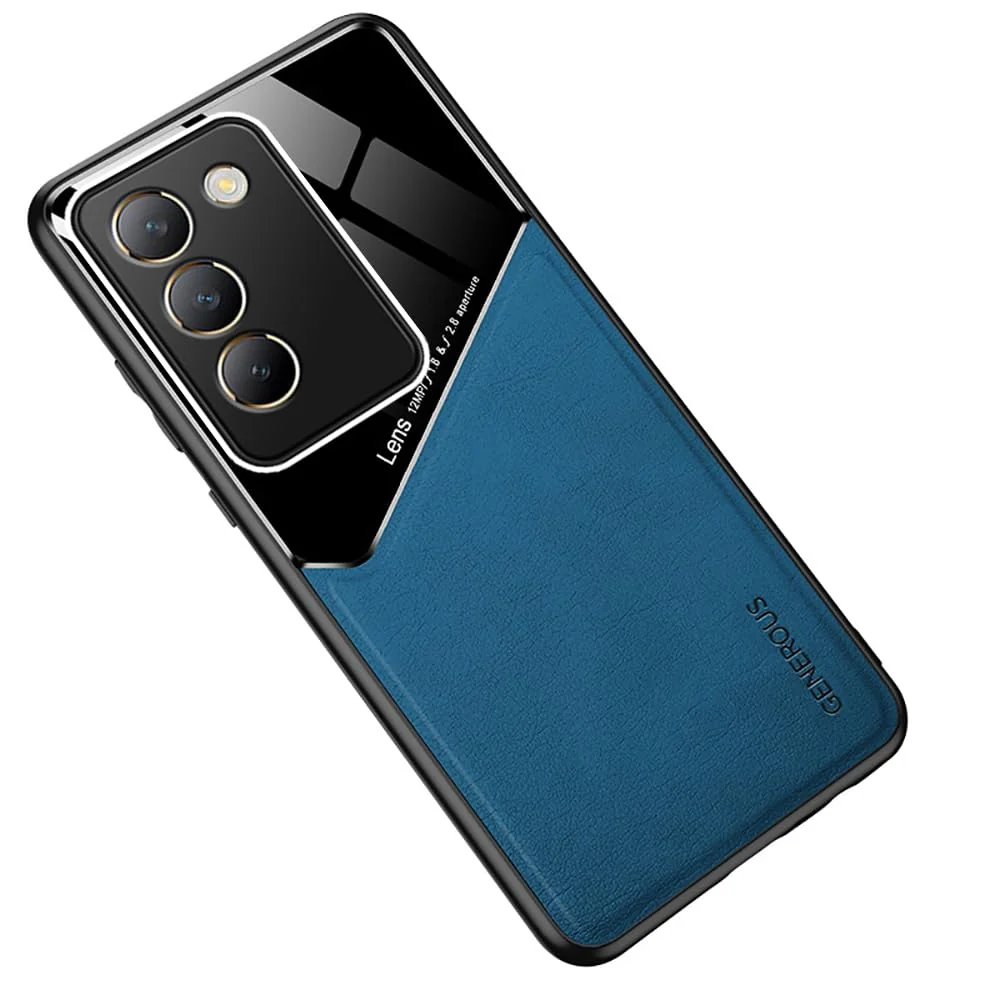 DL3 Mobilak Magnetic Car-Mount Case for vivo V30 Lite with Camera Protection and Shockproof Design - Blue