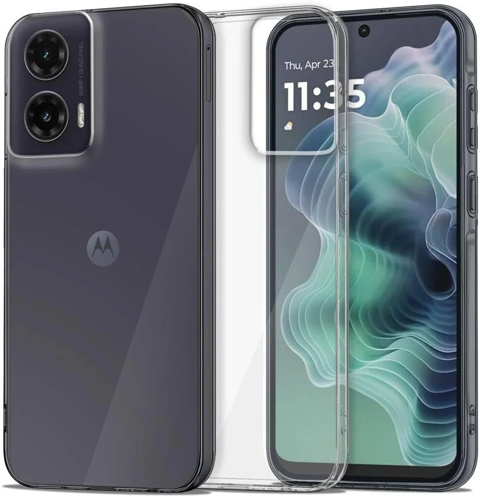 DL3 Mobilak Protective Case Compatible with Motorola Moto G35 5G Cover, Mobile Phone Case Thin Soft Silicone Anti-Yellow Protective Case - Clear