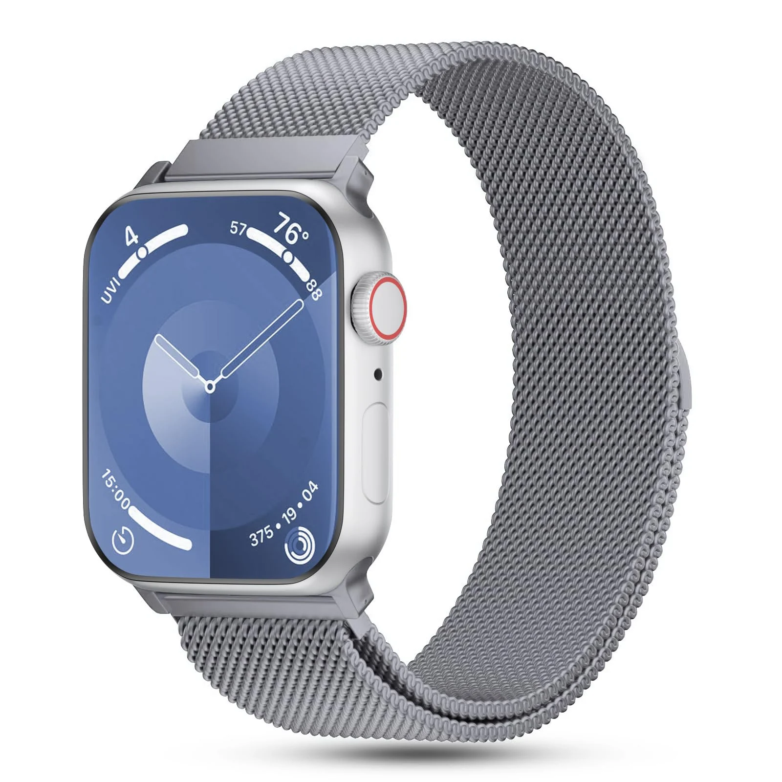 42mm/44mm/45mm/49mm — DL3 MOBILAK Milanese Loop Compatible With Apple Watch Ultra 3 2 1 49mm 46mm 45mm 44mm 42mm, Stainless Steel Mesh Band Magnetic Clasp, Adjustable Metal Strap for iWatch Series 11/10/9/8/7/6/5/4/SE - Grey