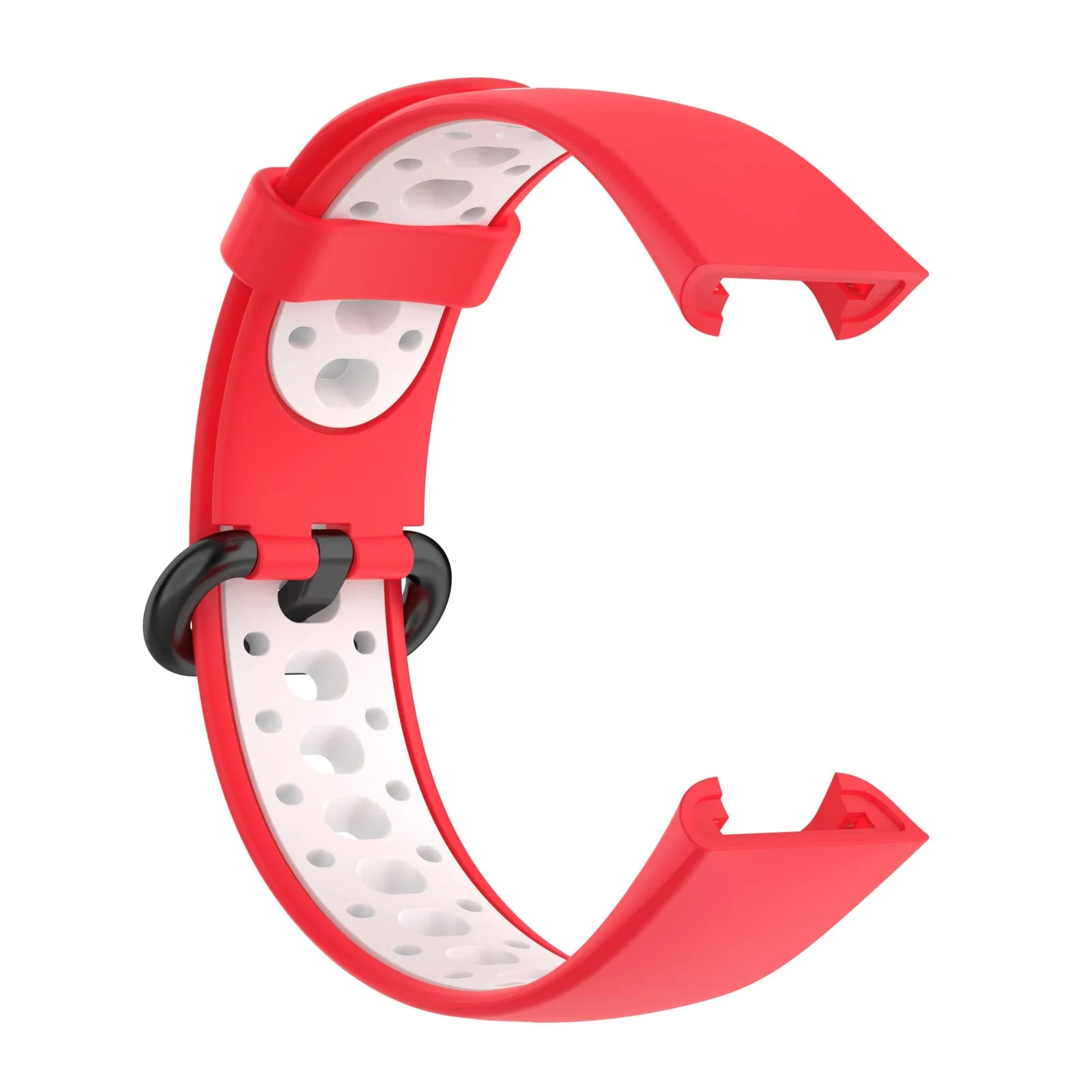 DL3 Mobilak Strap Compatible with Xiaomi Redmi Watch 2 Lite/Poco Watch/Redmi Watch 2 / Horloge 2 Soft Replacement Sport Silicone Strap - Red White