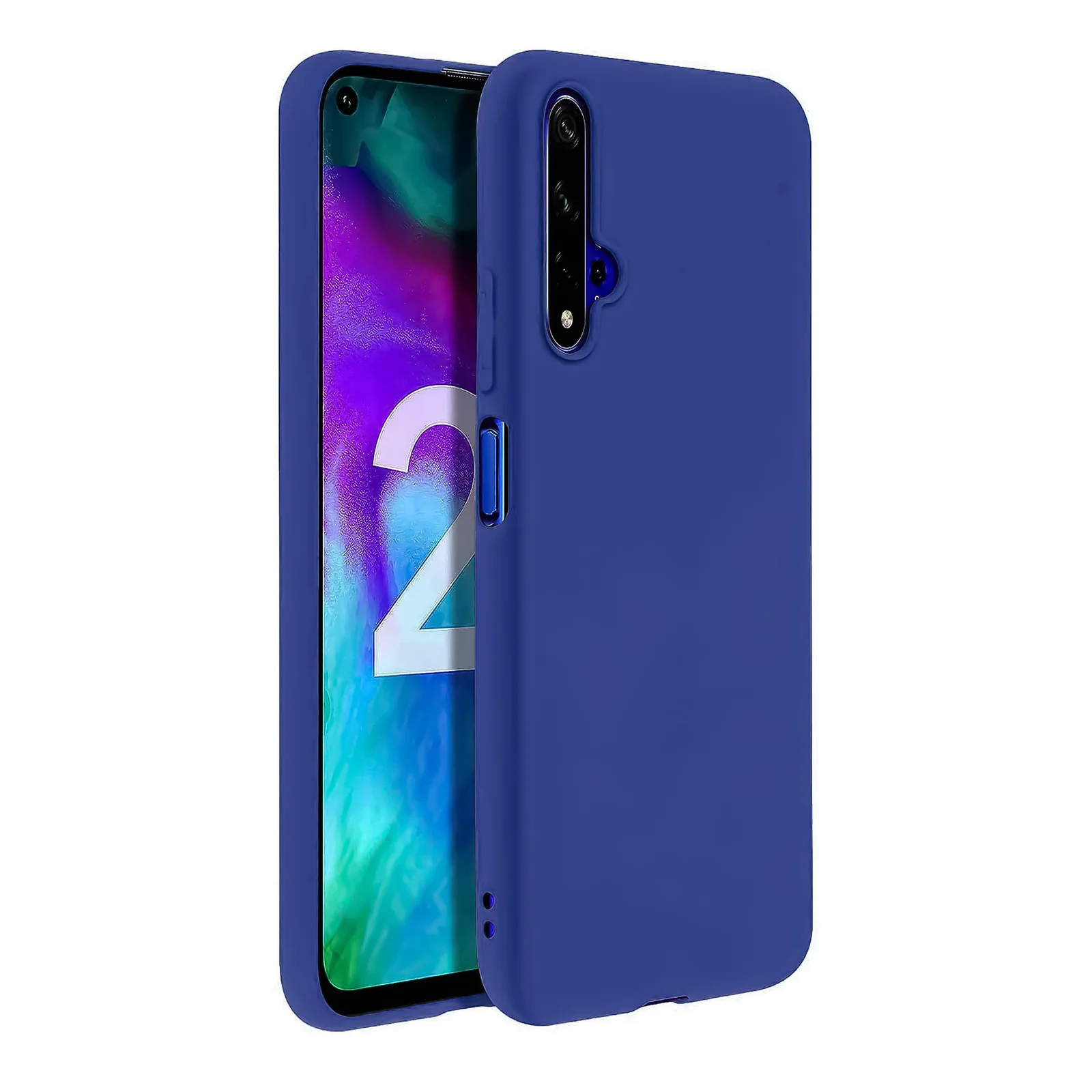 Dl3 Mobilak Huawei Nova 5T / Honor 20 Case,Soft Flexible Silicone Gel Rubber Bumper Cover,Full Body Shockproof Protective Phone Case (Black)