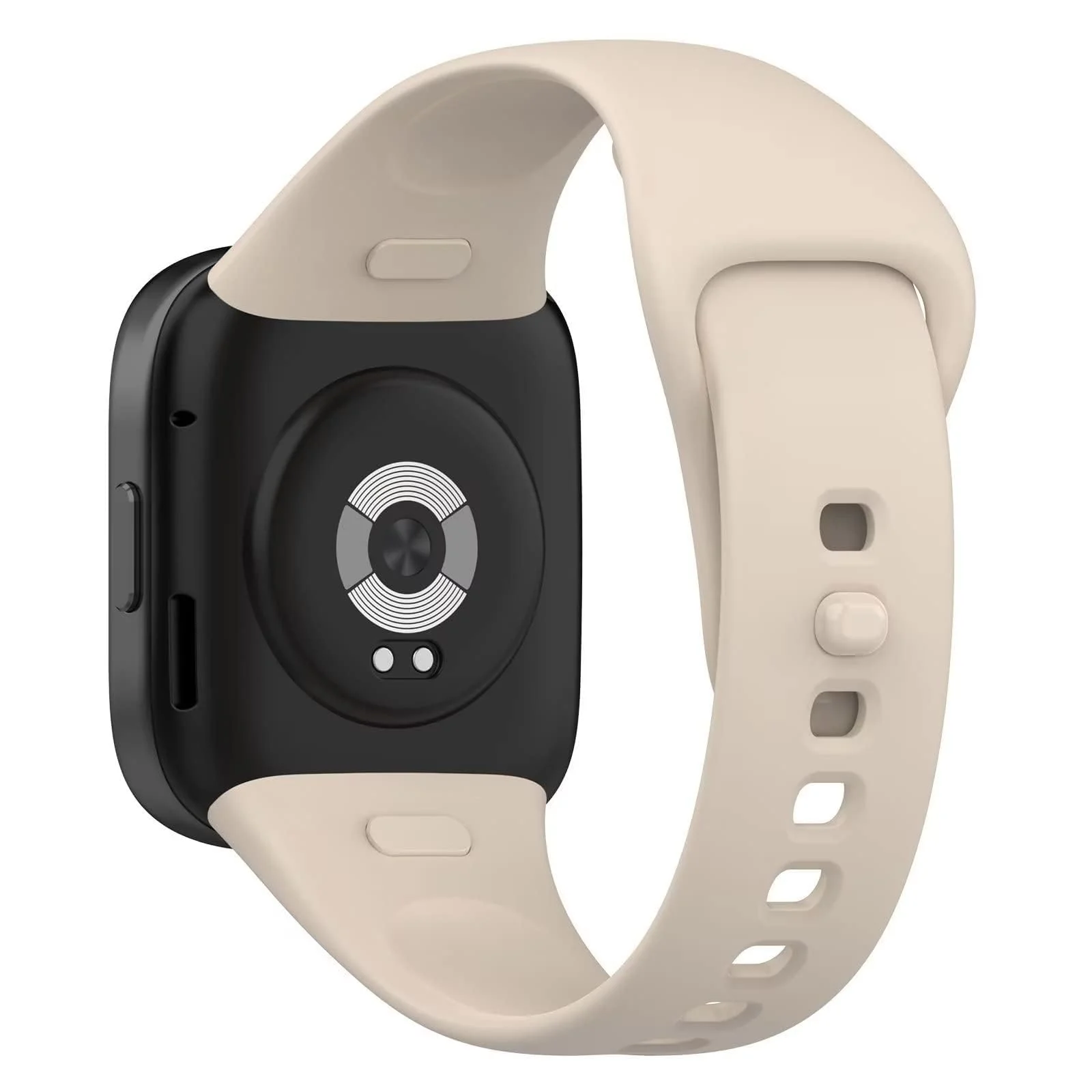 DL3 Mobilak Strap Watch Silicone Compatible With Xiaomi Redmi Watch 3, Sport Silicone Watch Band Wrist Strap, Bracelet Wristband Wrist Strap for Redmi Watch3 - Ivory White