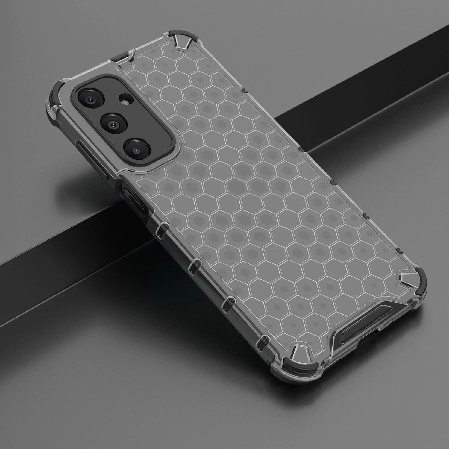 DL3 Mobilak Clear PC and TPU Protective Case for Samsung Galaxy A16 5G / 4G with Shockproof Design - Black