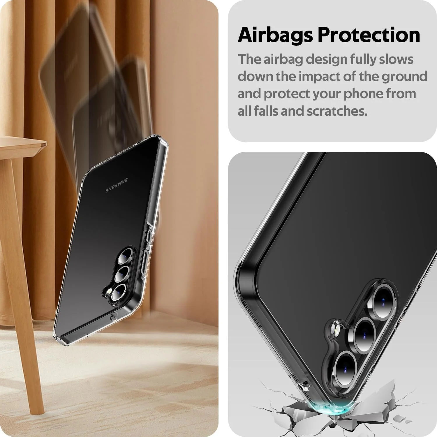 DL3 Mobilak Case Compatible with Samsung Galaxy A35 5G Case Crystal Soft TPU Gel Case Flexible Silicone Anti-Scratch TPU Cover - Clear