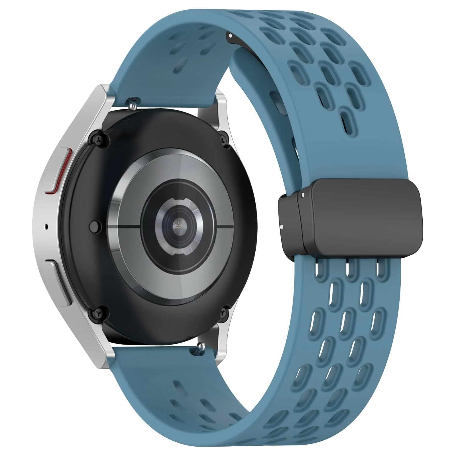 DL3 Mobilak Silicone Band Magnetic Clasp 22MM Strap For Samsung galaxy watch3 45mm /galaxy 46mm/Gear S3/Huawei watch GT3 46MM/GT2E/GT2 Pro/GT GT2 46MM/Magic Watch2 46mm/Amazfit GTR 3/4 (Star) - Star Blue