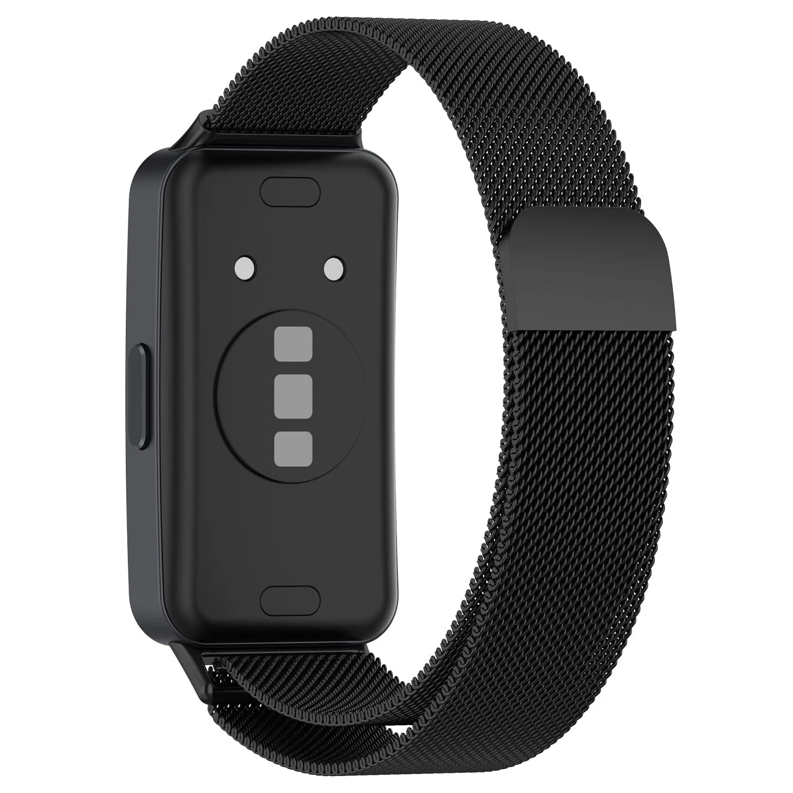 DL3 Mobilak Replacement Band for Huawei Band 8 Replacement Strap Magnetic Metal Stainless Steel Replacement Strap for Men and Women Huawei Band 8 - Black