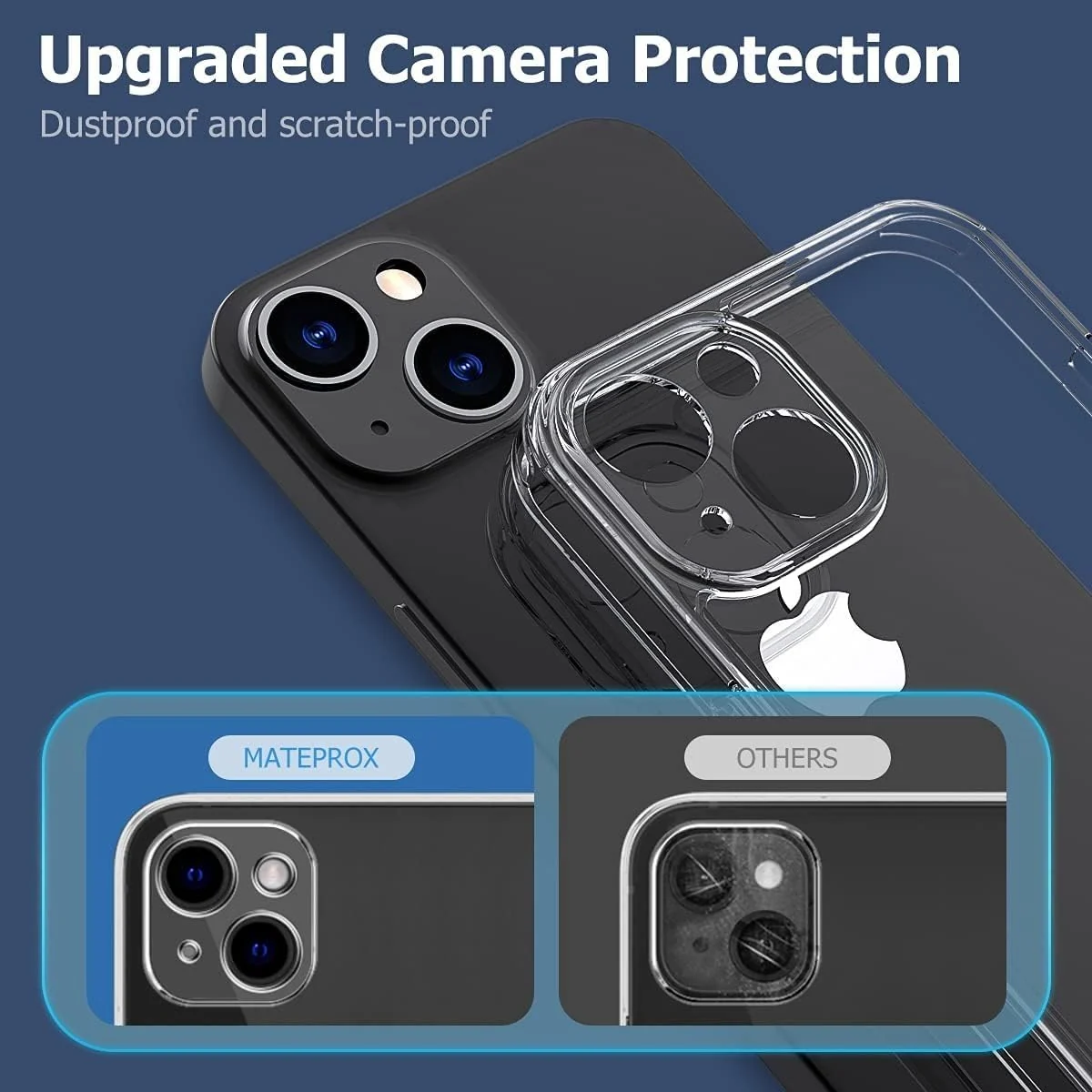 DL3 MOBILAK Camera Protective Case Compatible with iPhone Case Transparent, Mobile Phone Case iPhone Thin Soft Silicone Anti-Yellow Protective Case - Clear