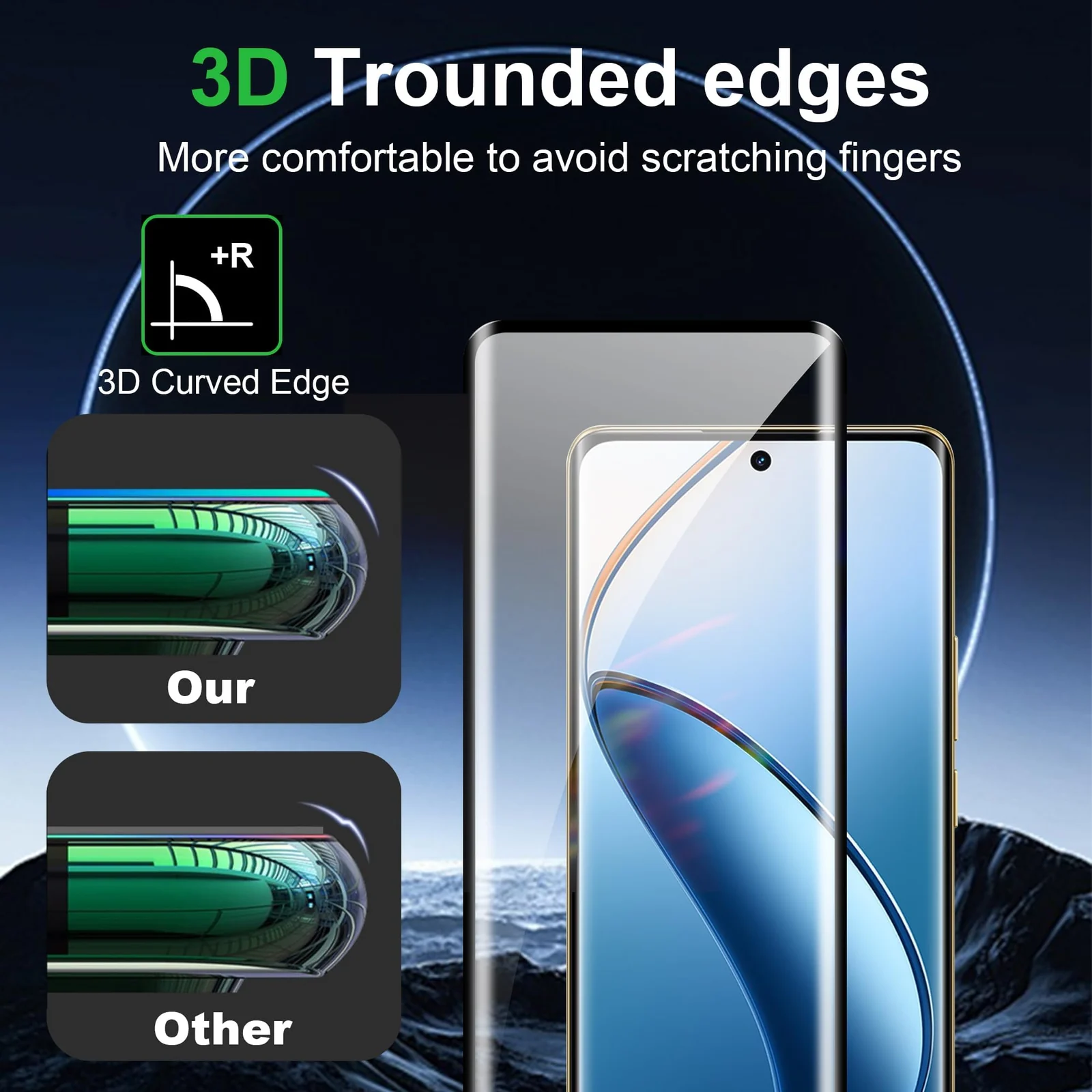 DL3 Mobilak Screen Protector for realme 12 Pro Plus/realme 12 Pro+, Tempered Glass Screen Saver Premium HD Protective, Scratch Resistant, NO-Bubble, 9H Hardness, Full Coverage Film - Clear