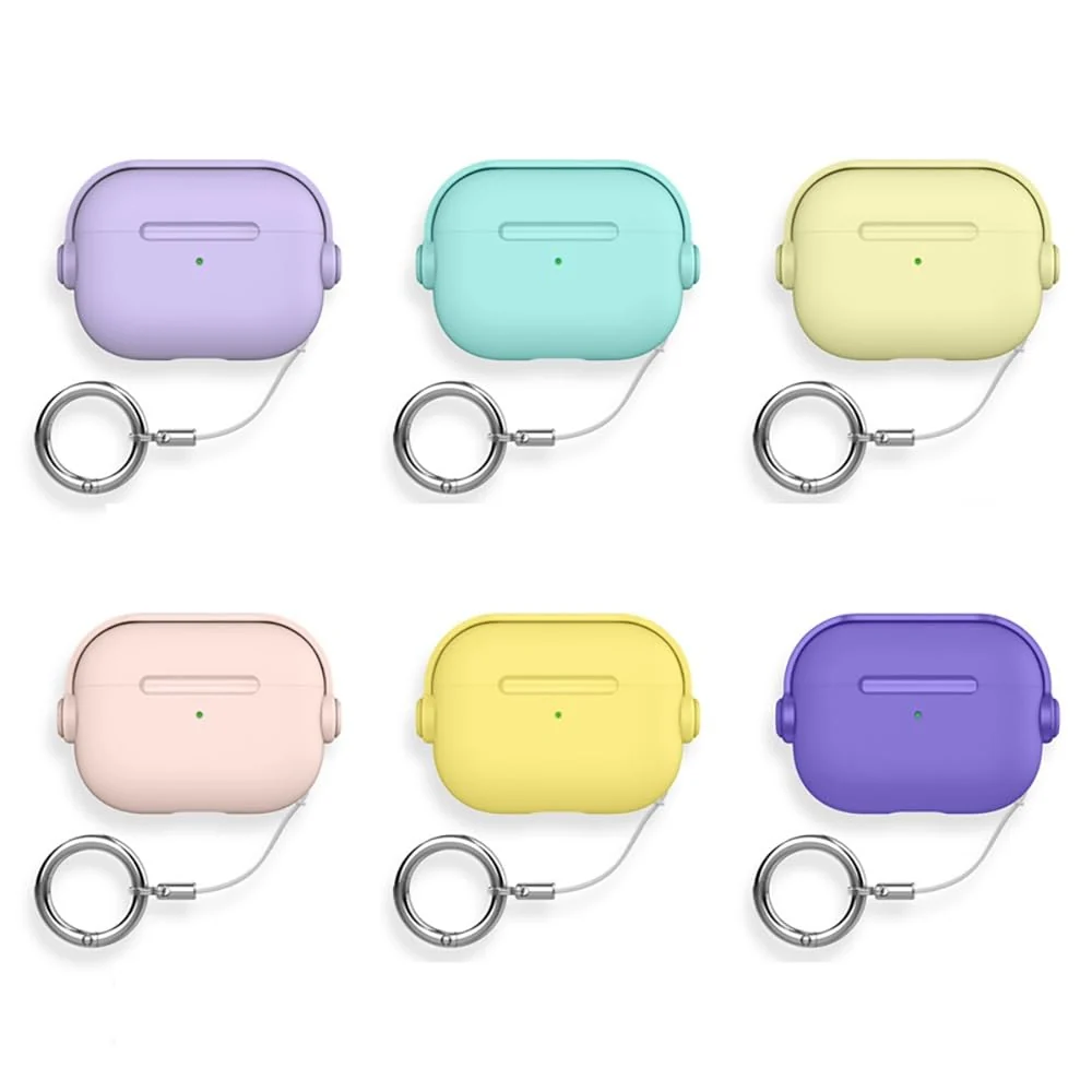 DL3 Mobilak Protective Case for AirPods Pro 2 [With Closure Lid] [Front LED Visible] [With Wrist Strap] Skin Case Compatible with 2022 AirPods Pro 2nd Generation - Straw Yellow