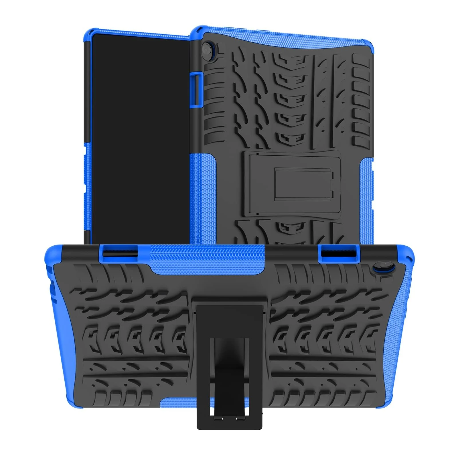 DL3 Mobilak Case For Lenovo Tab M10 HD TB-X505 / TB-X605 10.1-inch tablet, Hybrid Rugged Armor Heavy Duty 2 in 1 TPU + PC Combo Dual Layer Shockproof Case with Kickstand - Blue