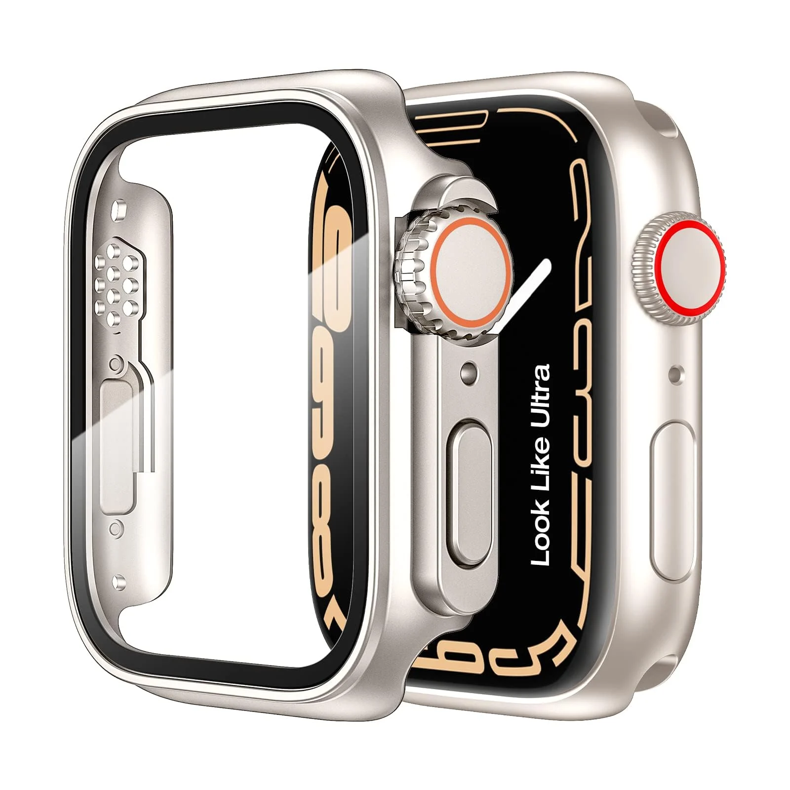 DL3 Mobilak for Apple Watch 44mm Screen Protector Case, [Looks Like Ultra Protector Case] Built-in Tempered Glass Screen Unique Design Case Cover for iWatch 44mm Series 6/5/4/SE2/SE