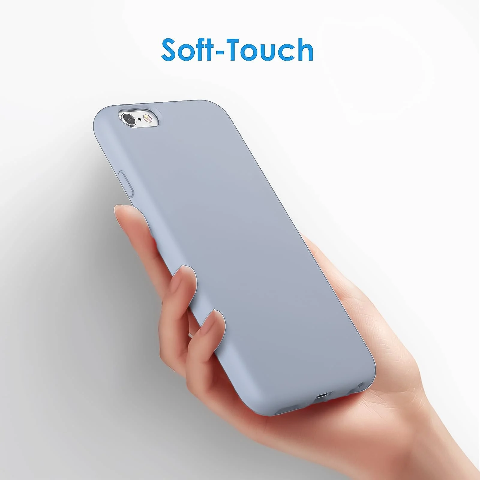 DL3 Mobilak Compatible with iPhone 6 / 6S Case, Liquid Silicone Case, Full Body Protective Cover, Shockproof, Slim Phone Case, Anti-Scratch Soft Microfiber Lining - A. Baby Blue